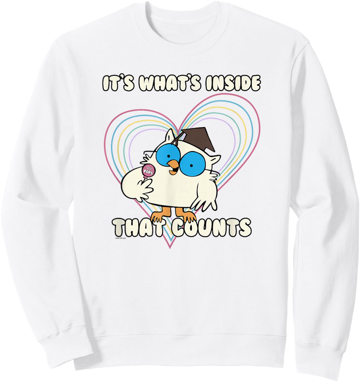 Tootsie Roll Pop It's What's Inside That Counts Sweatshirt - Sweatshirt | White