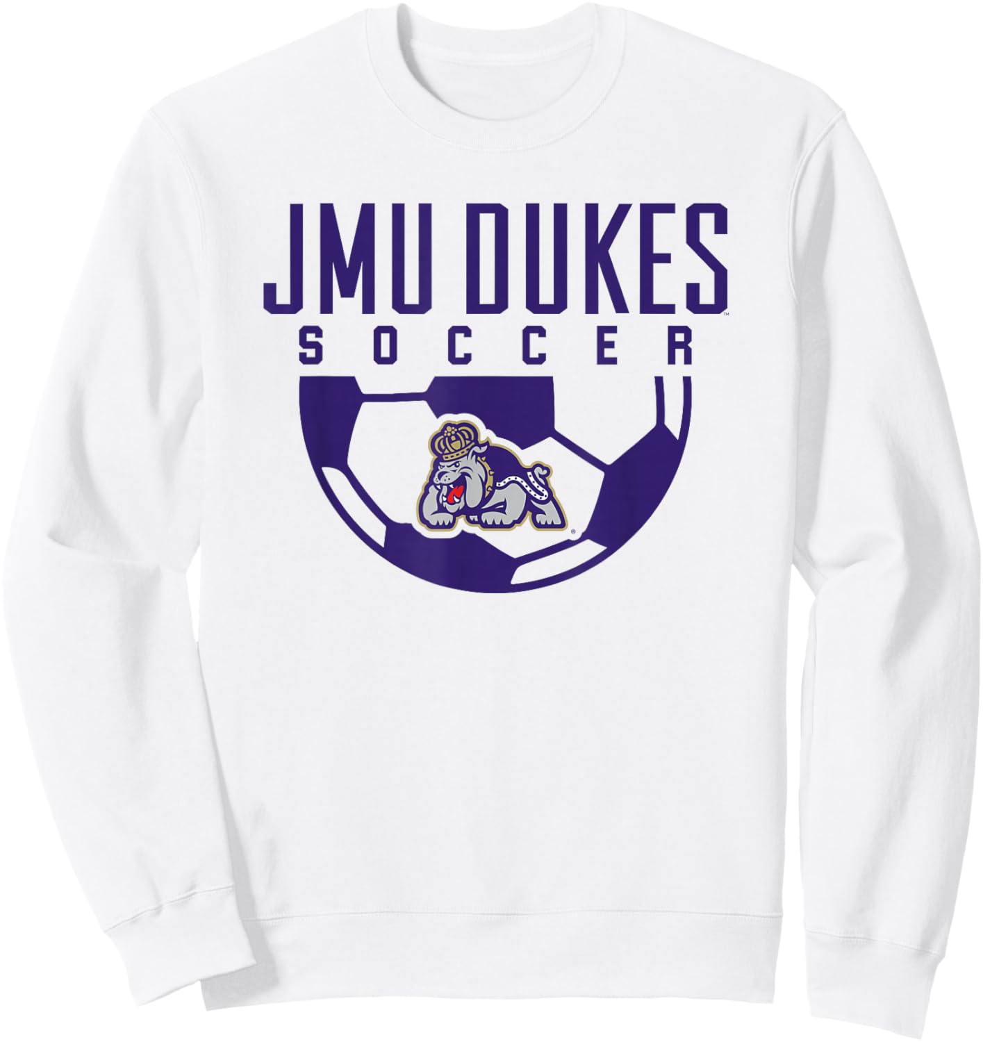 James Madison University JMU Dukes Soccer Arch Sweatshirt - Sweatshirt | White