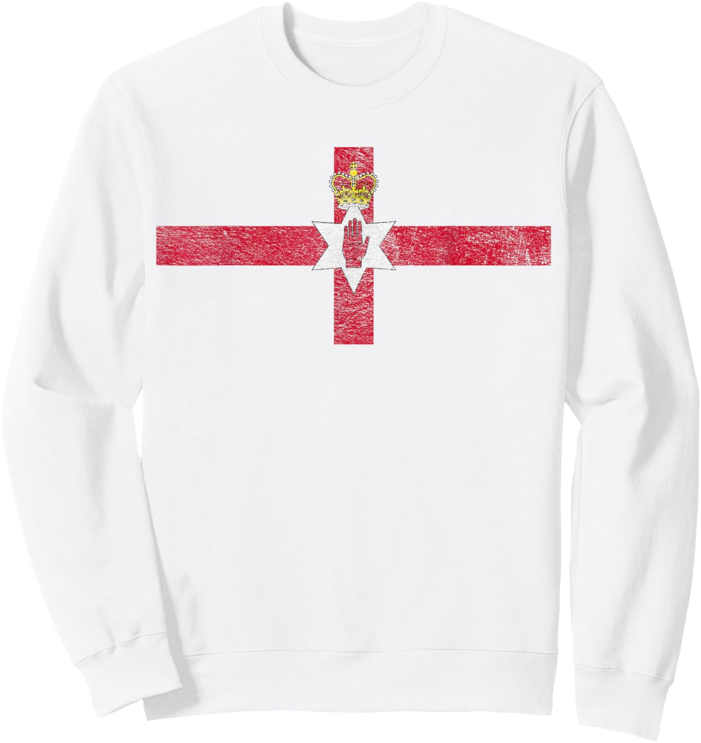 Northern Ireland Flag Red Hand Sweatshirt - Sweatshirt | White