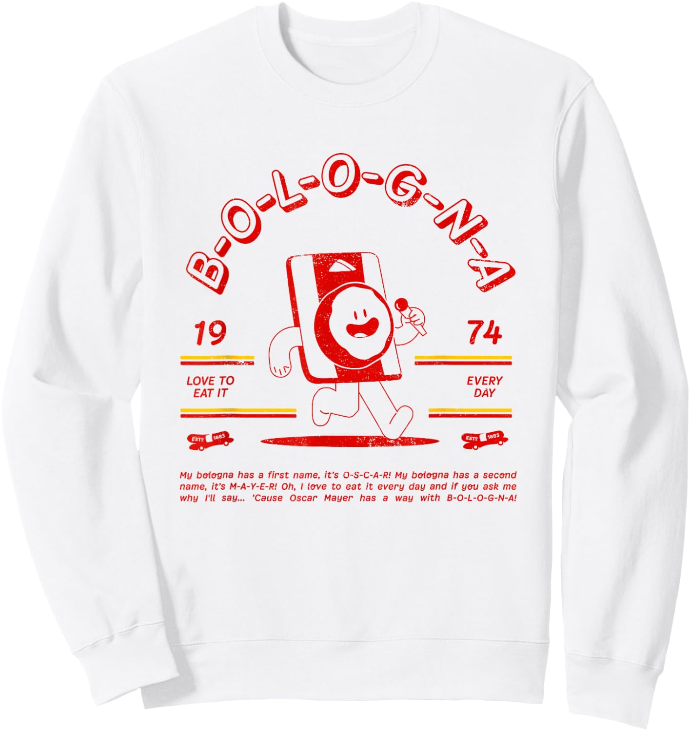 Oscar Mayer Singing Bologna Vintage Sweatshirt - Sweatshirt | White