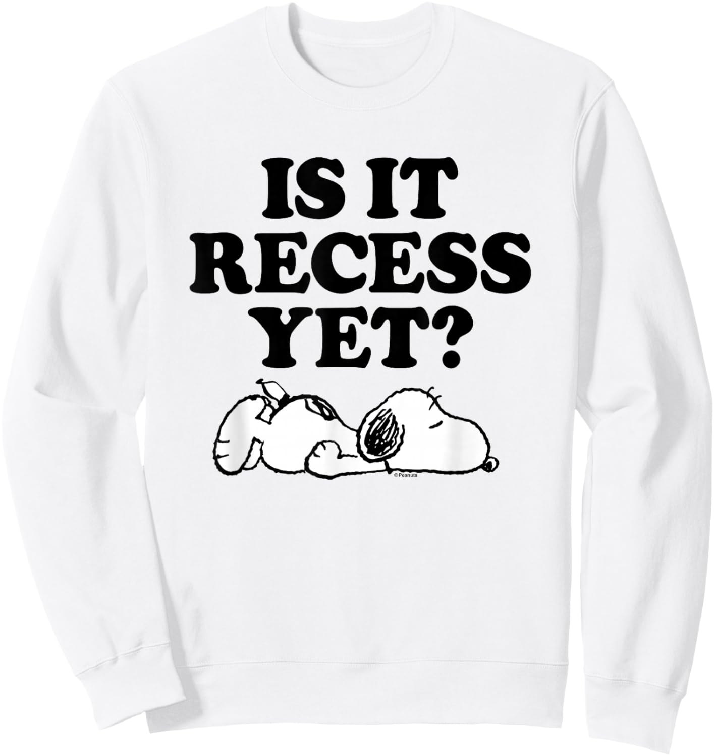 Peanuts - Is it already a break Sweatshirt - Sweatshirt | White