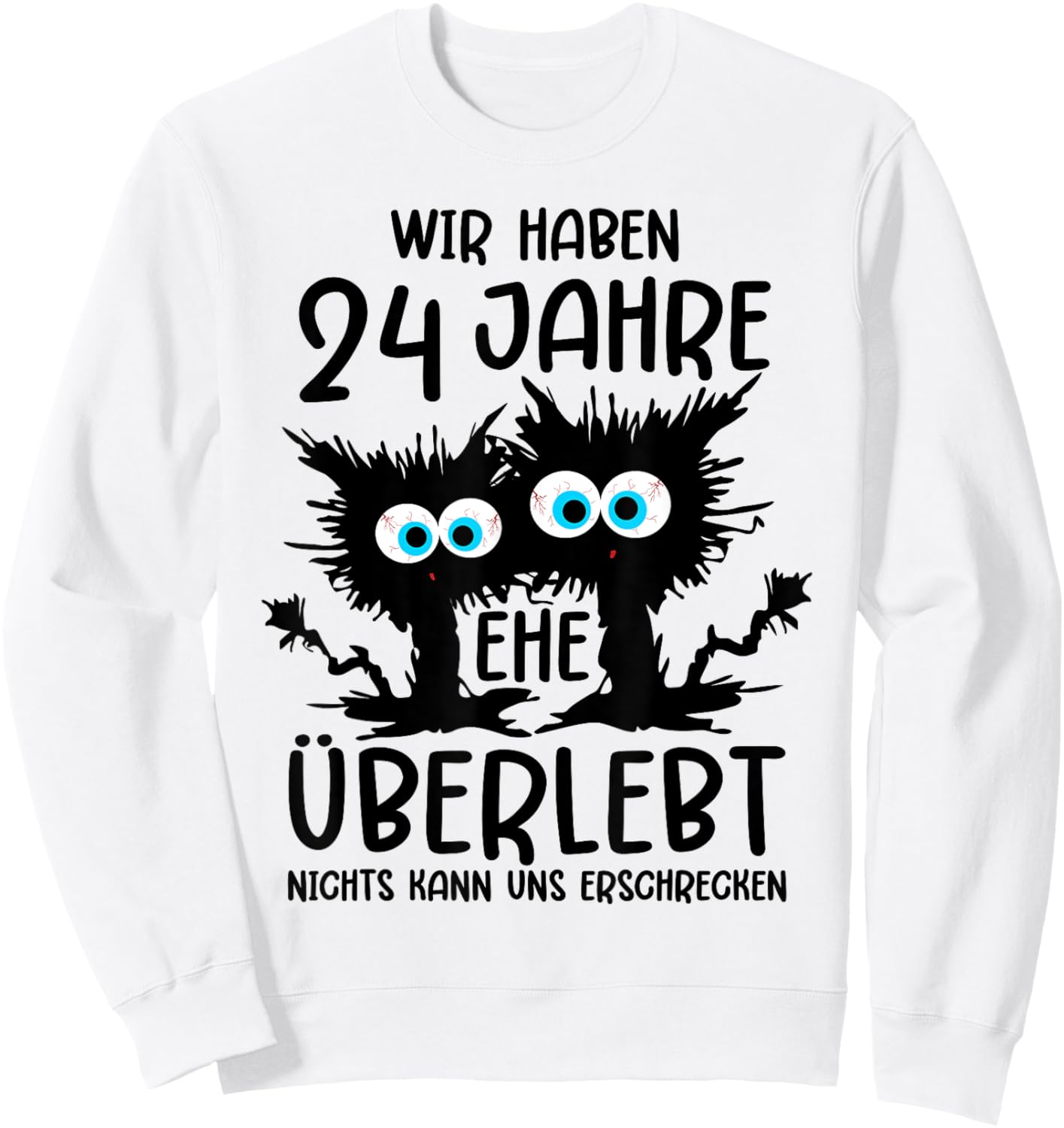 24 Jahre Verheiratet Satinhochzeit 24 Hochzeitstag Sweatshirt - Sweatshirt | White