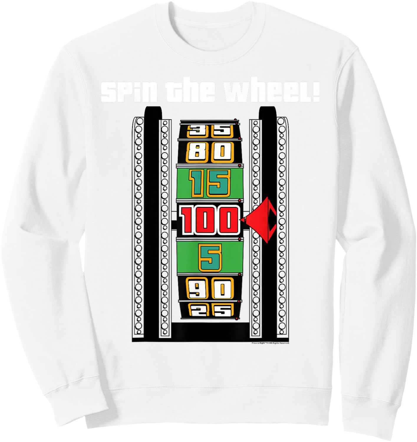 Price is Right - Spin The Wheel Sweatshirt - Sweatshirt | White