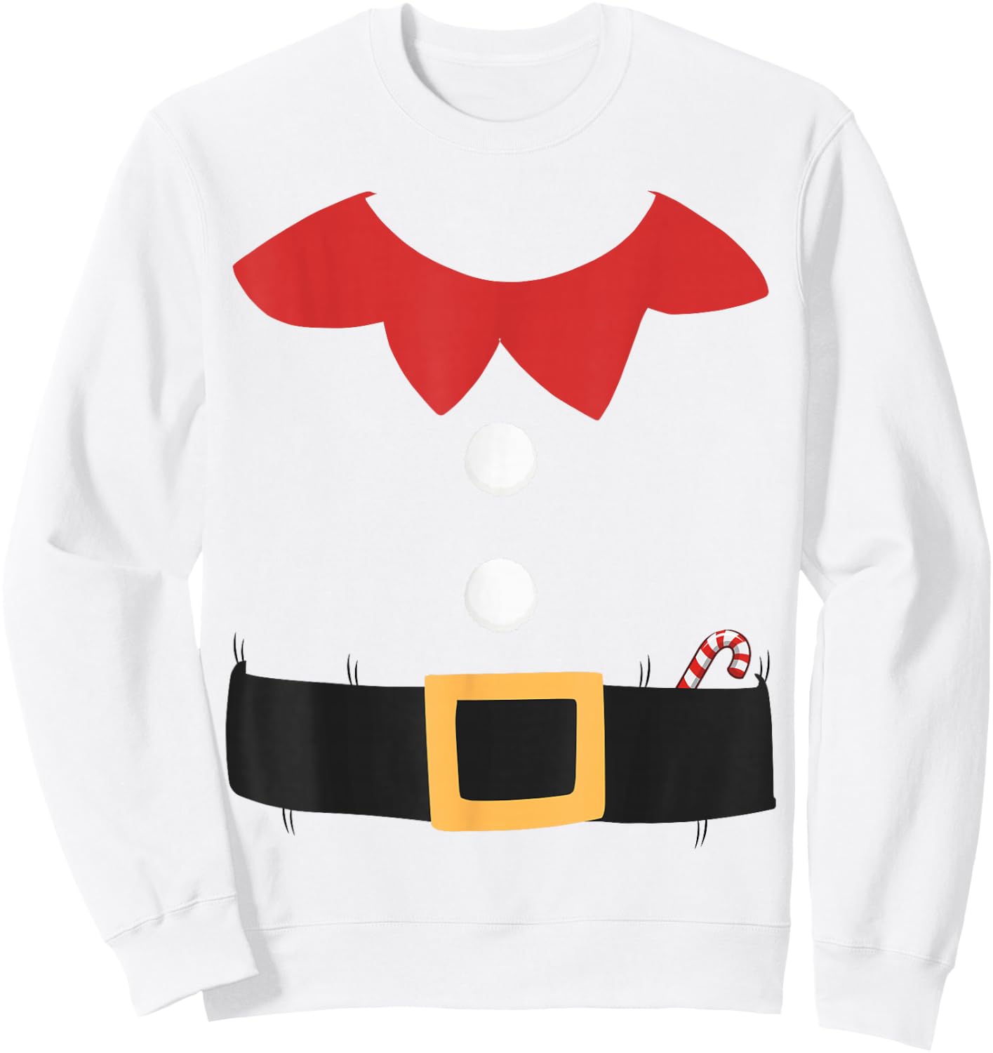 Funny Christmas Elf Suit Costume Adult Women Kids Sweatshirt - Sweatshirt | White
