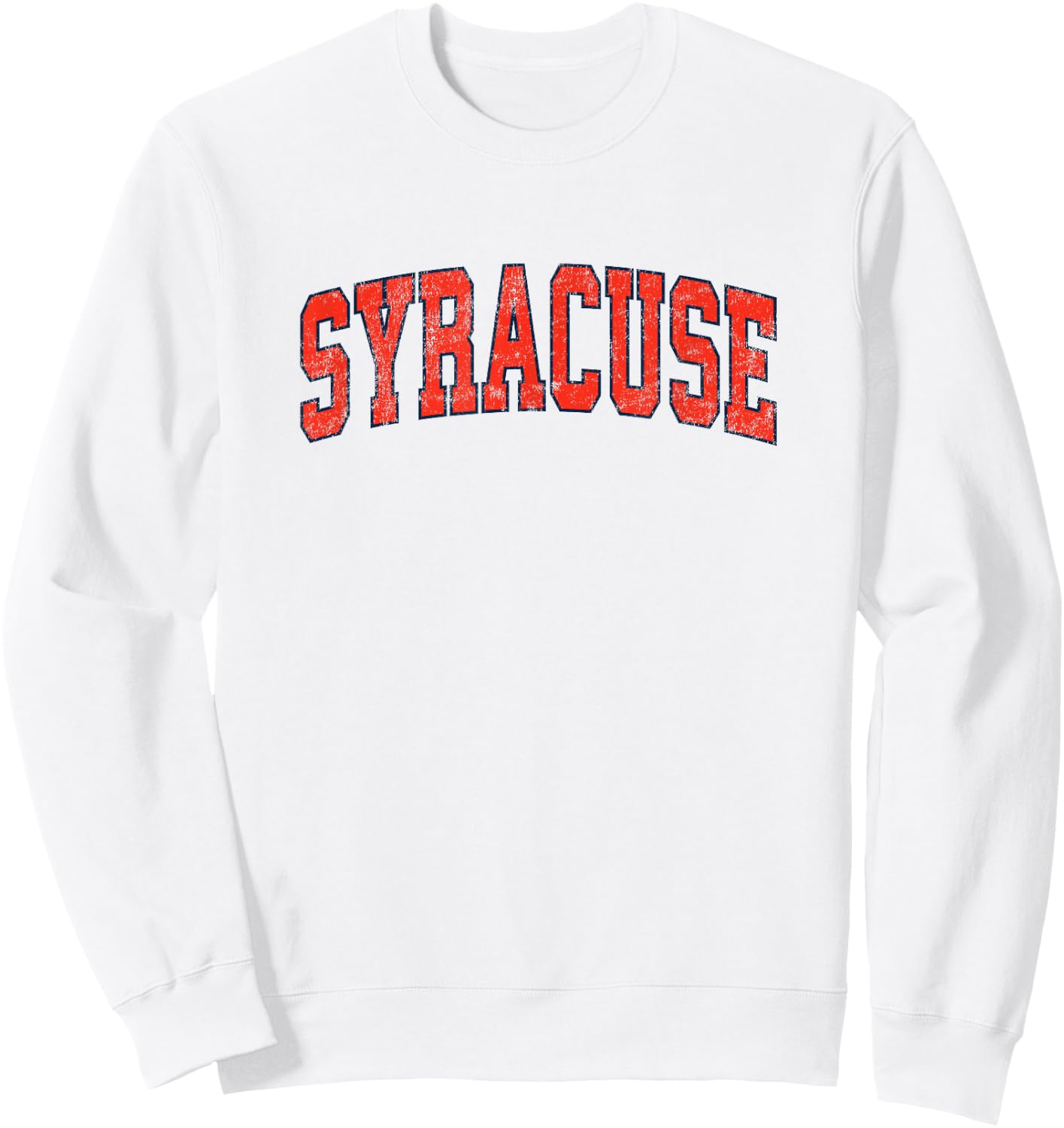 Syracuse New York NY Vintage Athletic Sports Sweatshirt - Sweatshirt | White