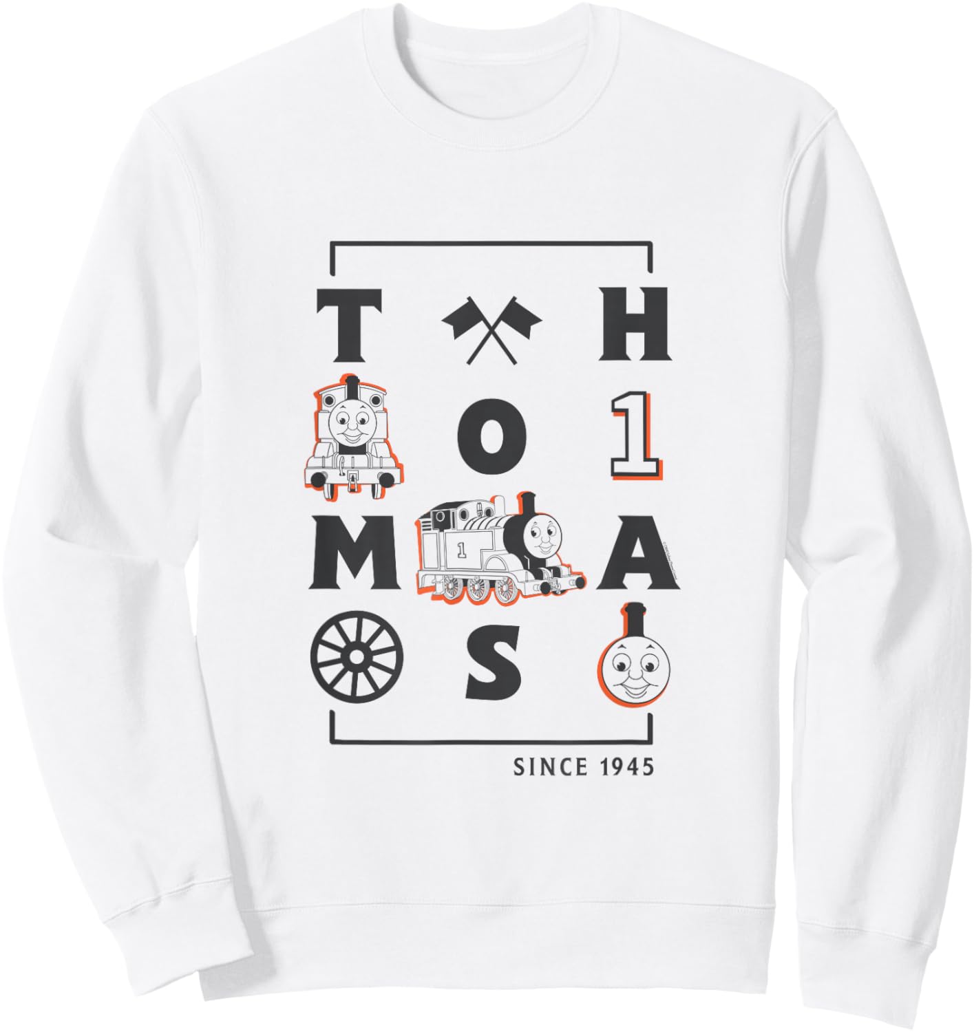 Thomas & Friends - Letters and Icons Sweatshirt - Sweatshirt | White