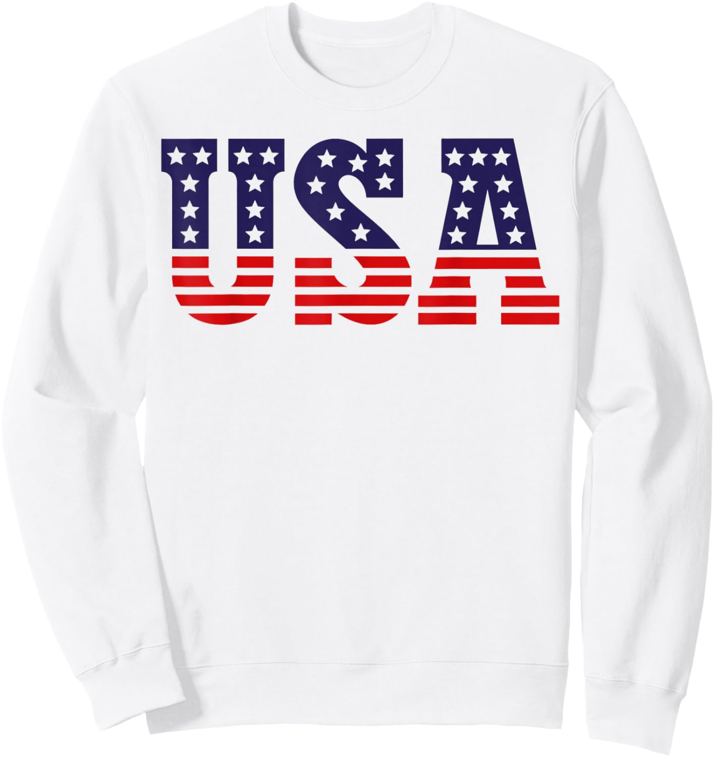 USA Shirt US Flag 4th Of July Patriotic Family Matching Sweatshirt - Sweatshirt | White