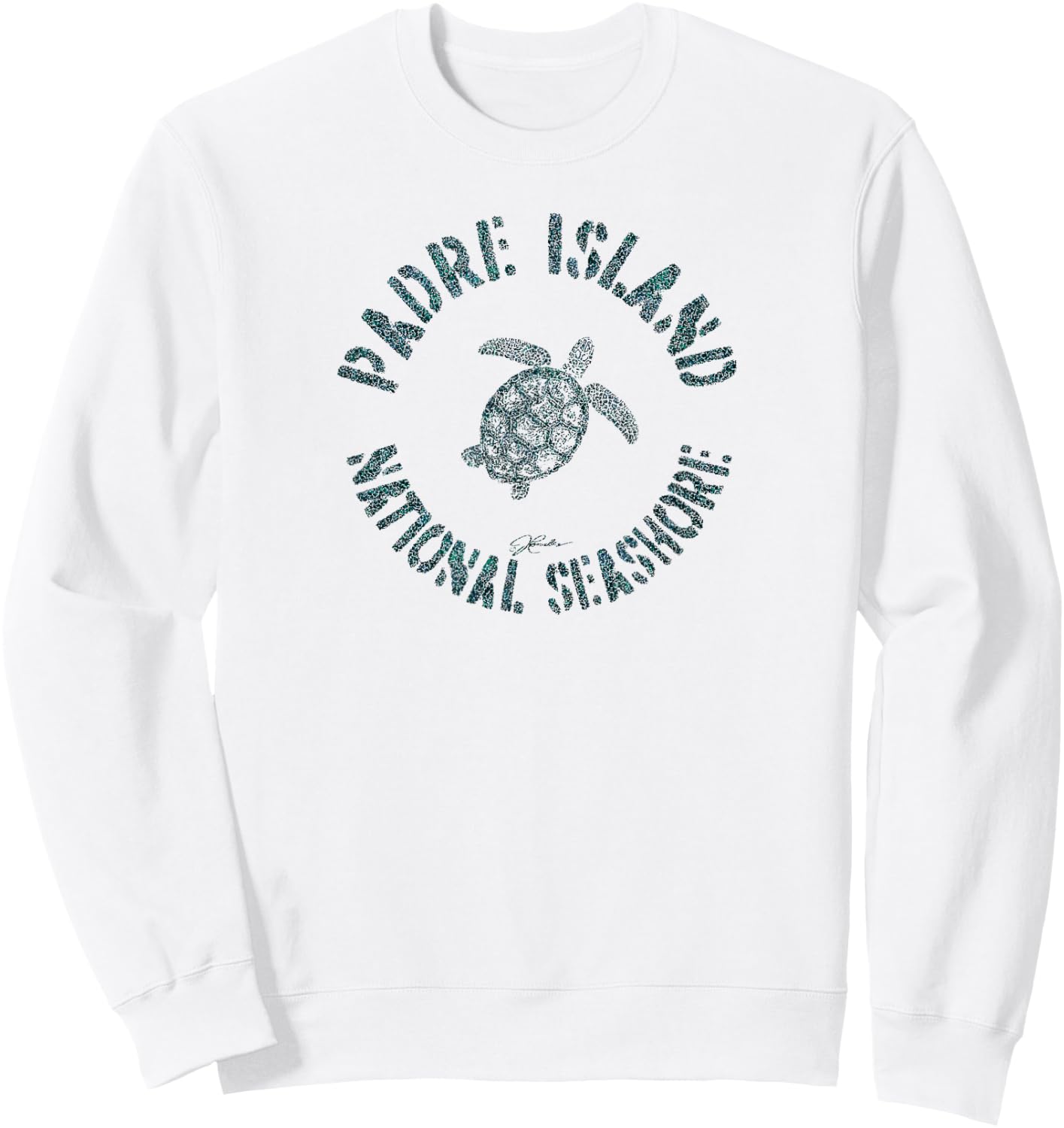 JCombs: Padre Island National Seashore, TX, Sea Turtle Sweatshirt - Sweatshirt | White