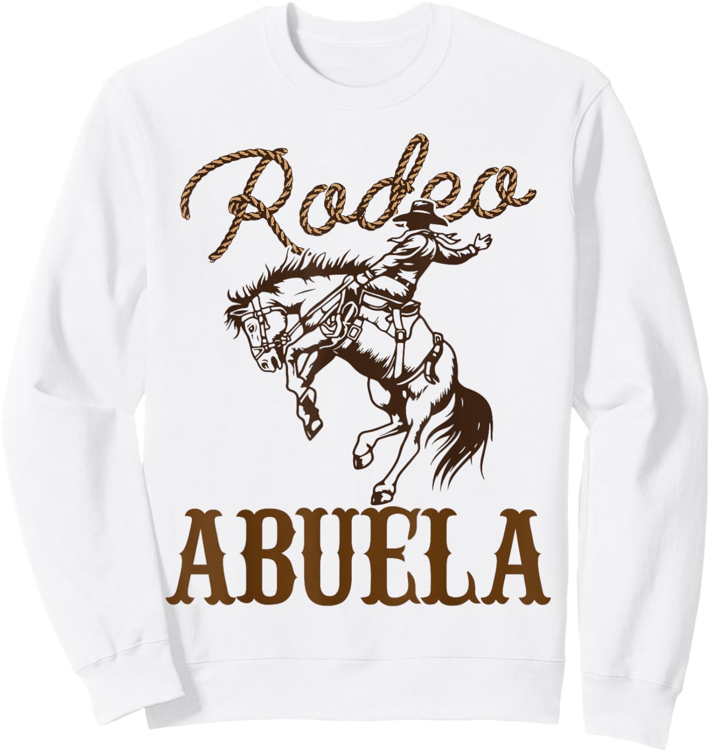 Abuela Birthday Cowboy Cowgirl Western Rodeo Grandma Party Sweatshirt - Sweatshirt | White