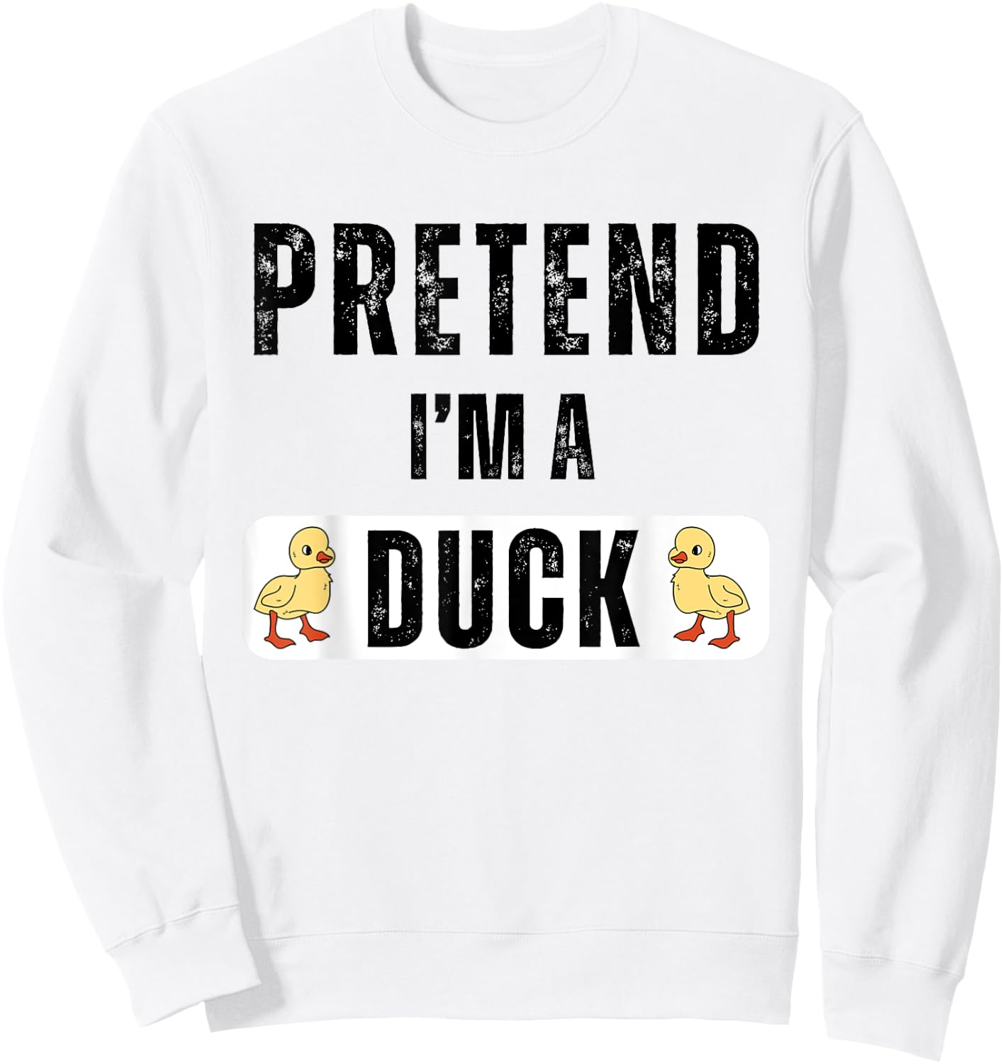 Pretend I'm A Duck Matching Kids Adult Duck Costume Sweatshirt - Sweatshirt | White