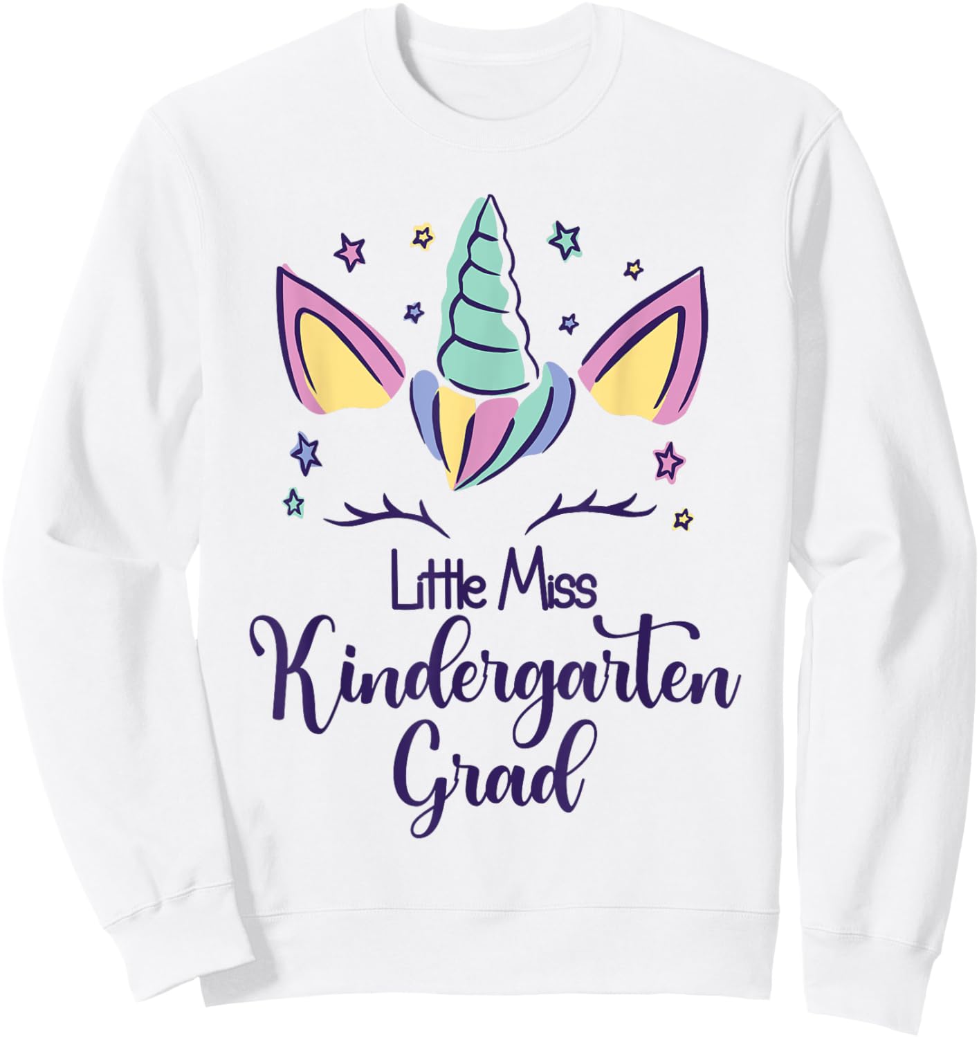 Little Miss Kindergarten Grad 2025 Sweatshirt - Sweatshirt | White