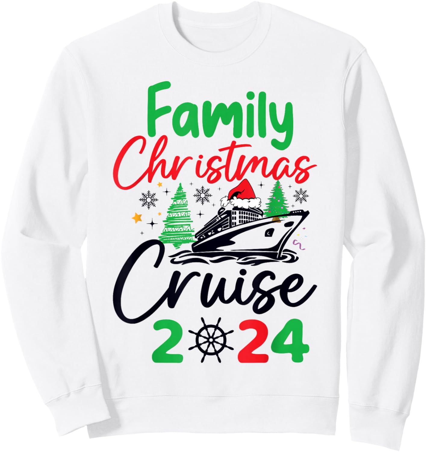 Family Christmas Cruise 2024 Merry Cruisemas Xmas Matching Sweatshirt - Sweatshirt | White