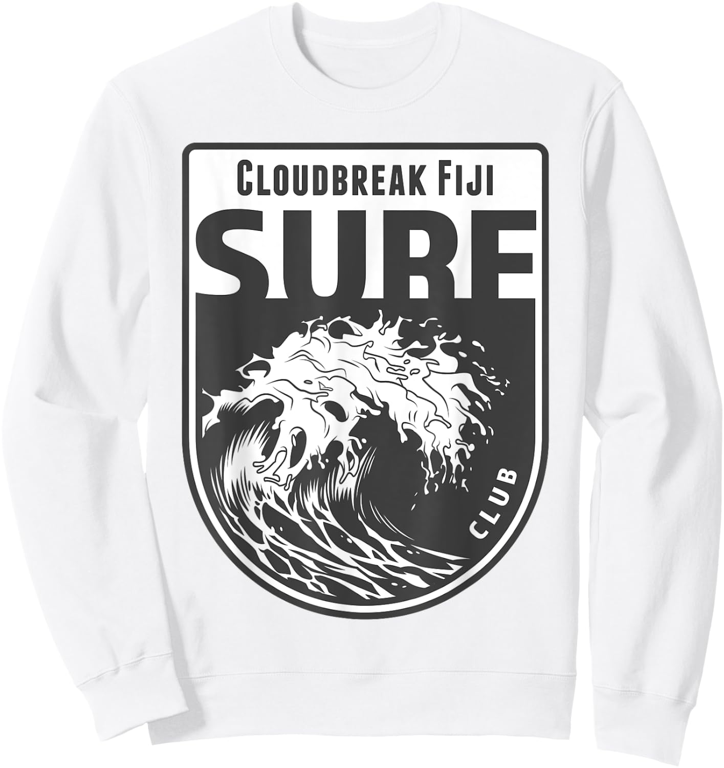 Cloudbreak, Tavarua Island, Fiji Surf Souvenir Surfing Gift Sweatshirt - Sweatshirt | White