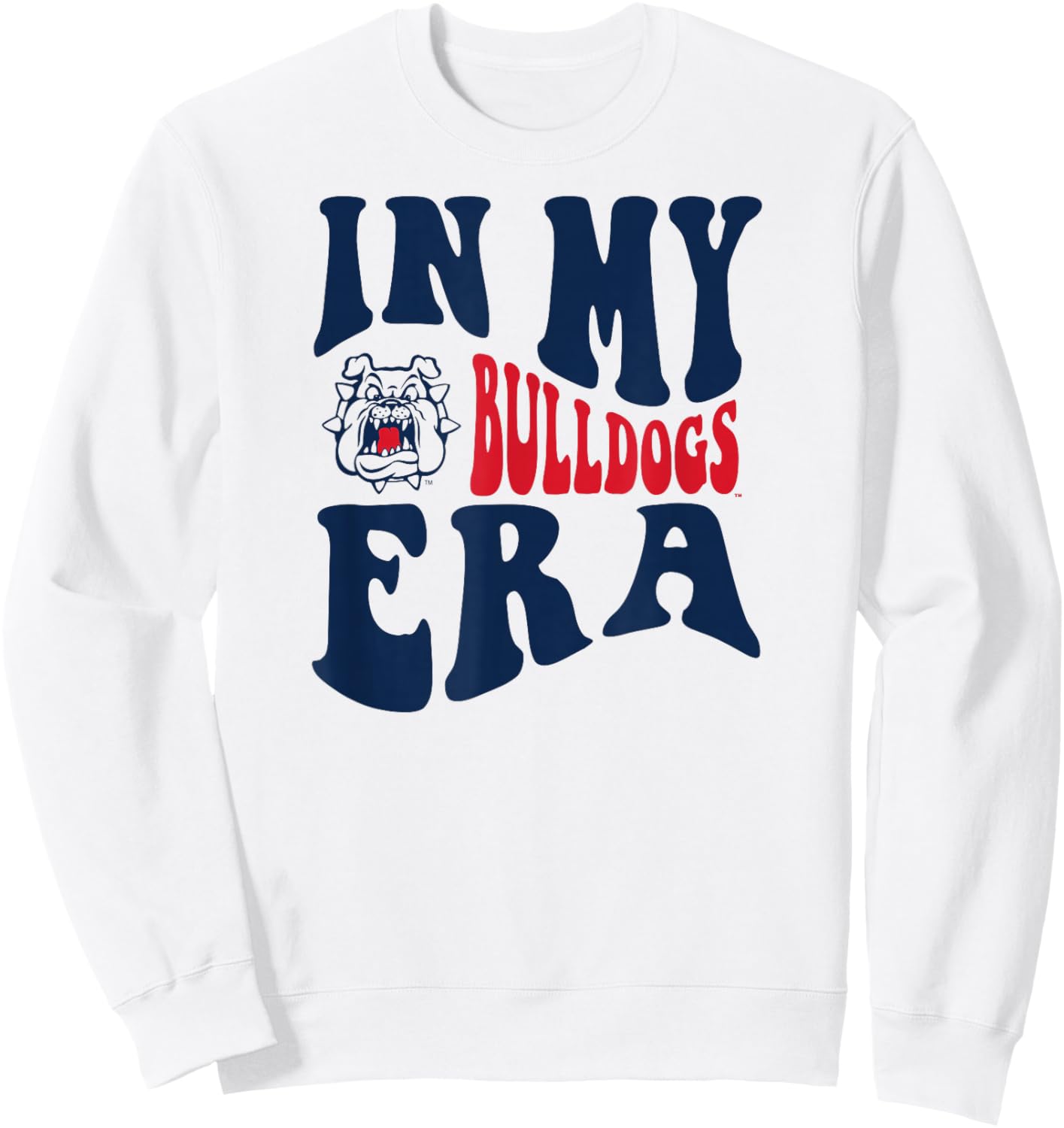 Fresno State Bulldogs Era White Officially Licensed Sweatshirt - Sweatshirt | White