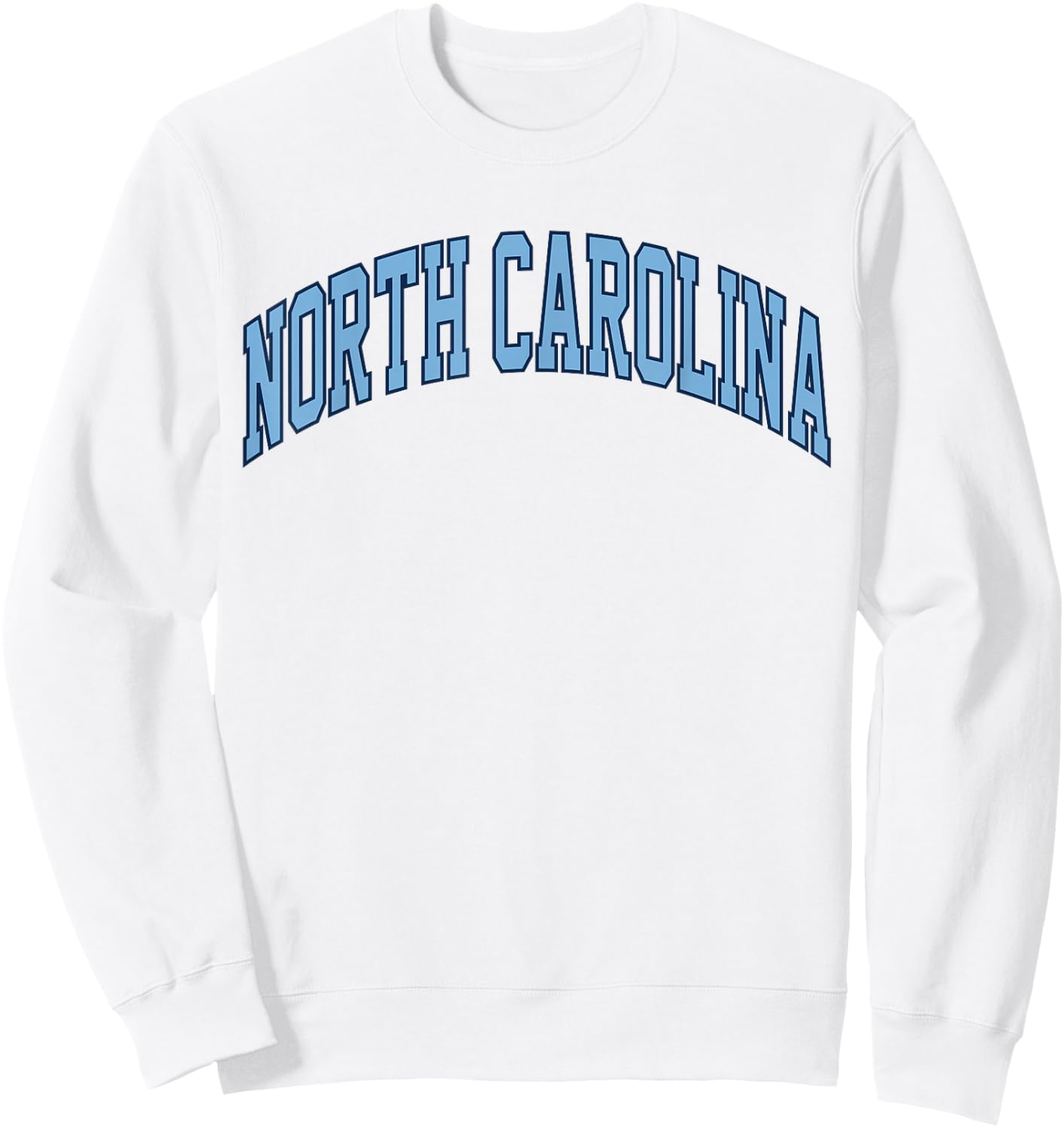 Retro North Carolina Souvenir Simple North Carolina Blue Sweatshirt - Sweatshirt | White