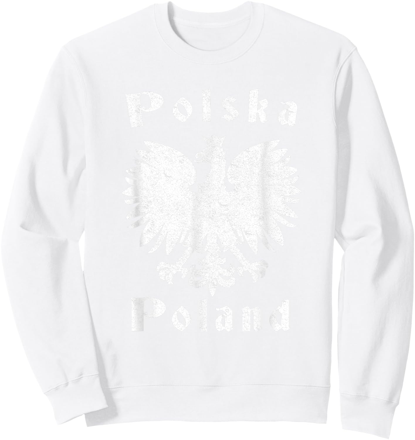 Polish Eagle Poland Coat of Arms Polska Sweatshirt - Sweatshirt | White