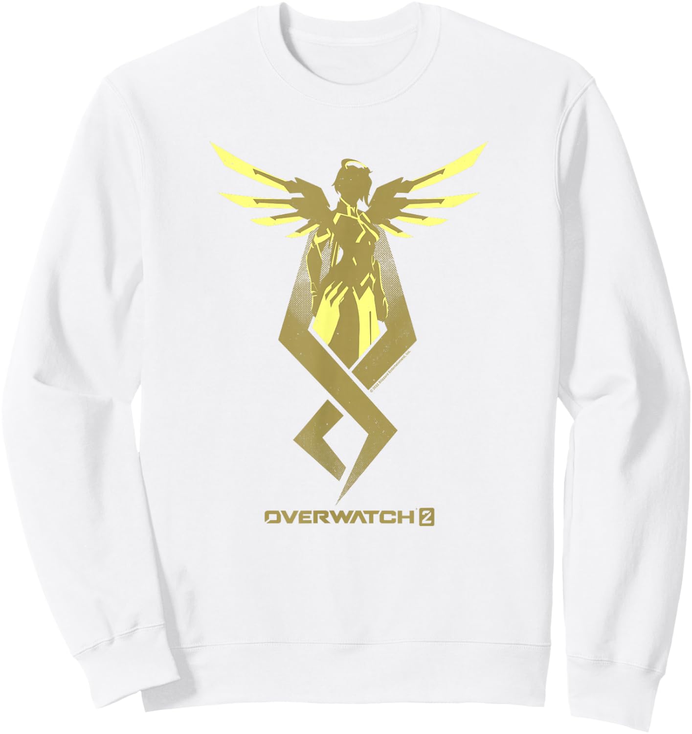 Overwatch 2 Mercy Angel Silhouette V2 Sweatshirt - Sweatshirt | White