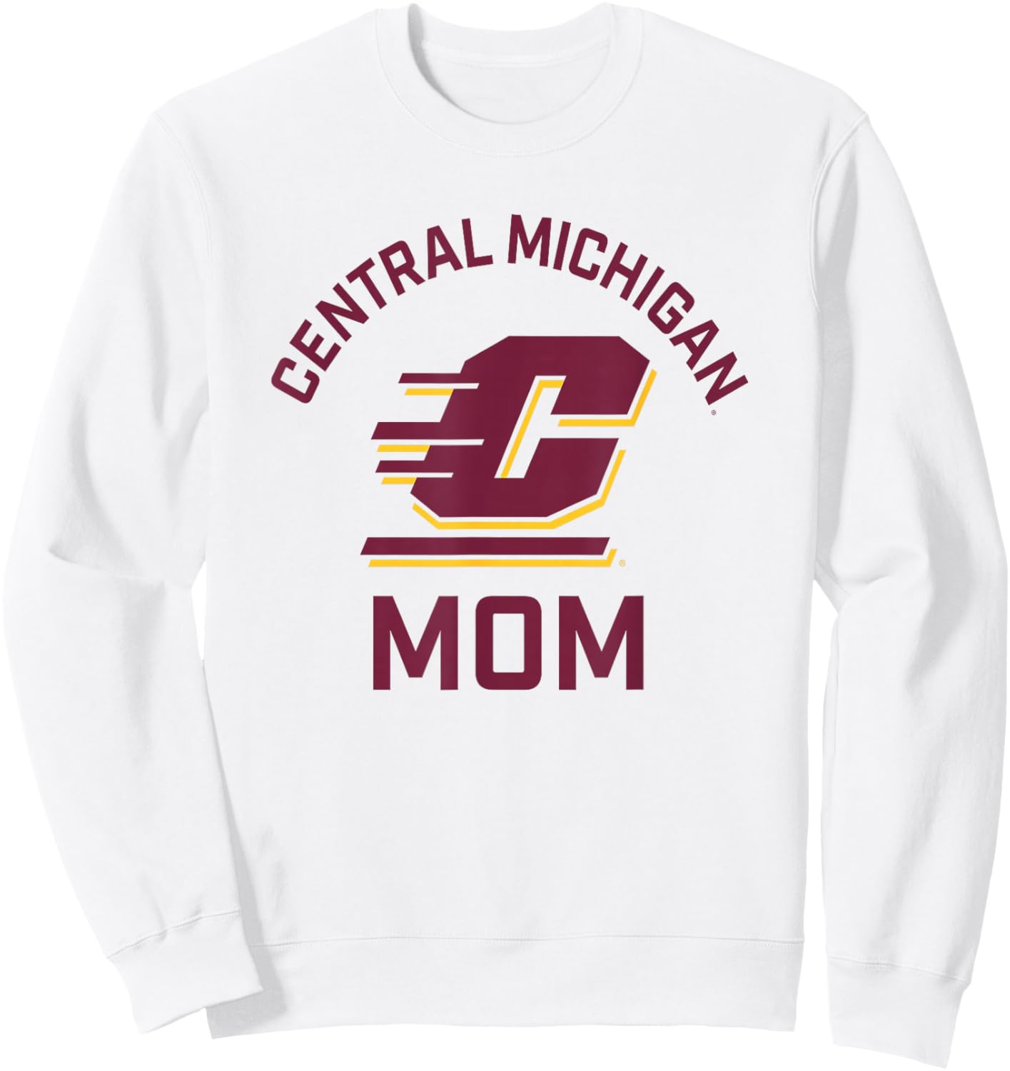 Central Michigan University CMU Chippewas Arched Mom Sweatshirt - Sweatshirt | White