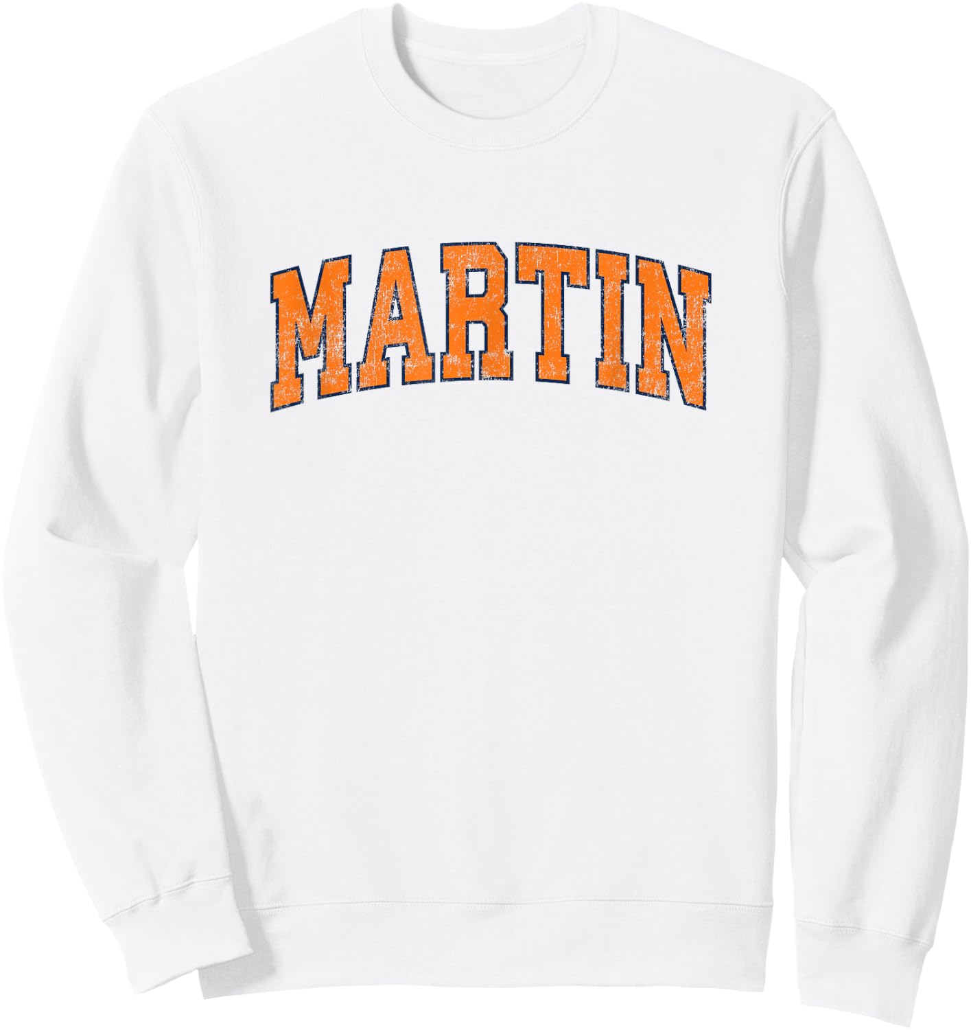 Martin Tennessee TN Vintage Athletic Sports Sweatshirt - Sweatshirt | White