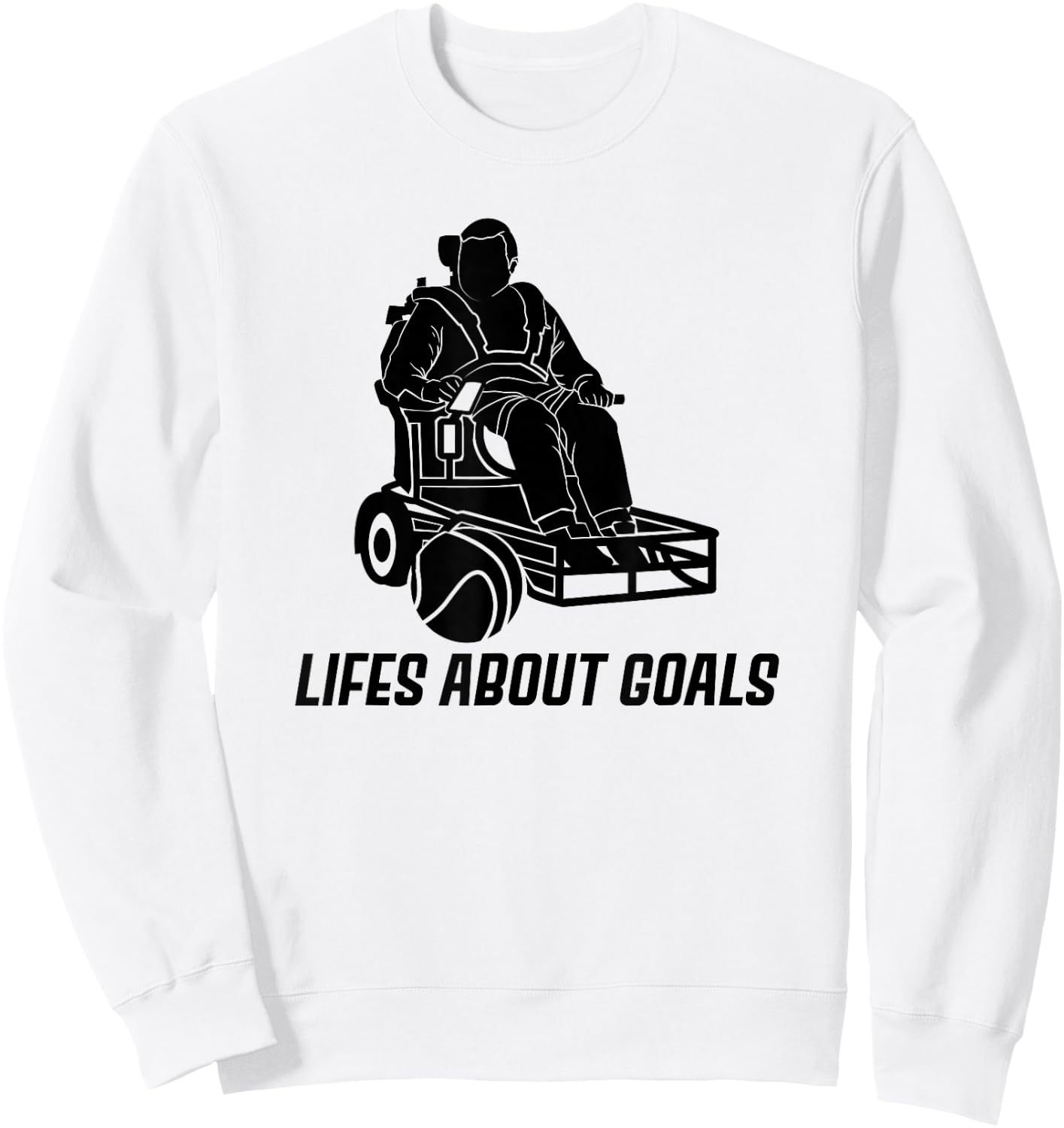 Wheelchair Soccer Lover Handicap Disabled Football Player Sweatshirt - Sweatshirt | White
