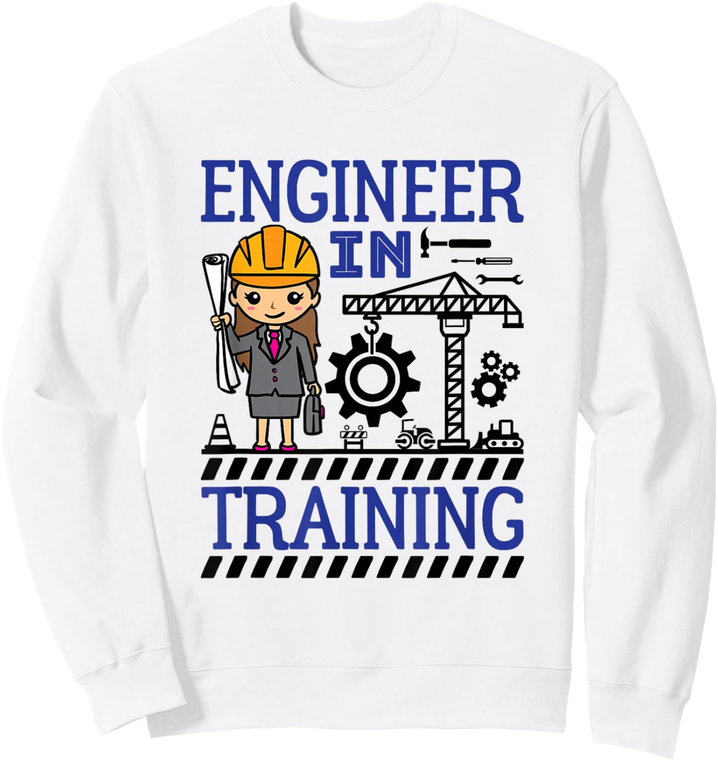 Engineer in Training Girls Women STEM Future Engineer Sweatshirt - Sweatshirt | White