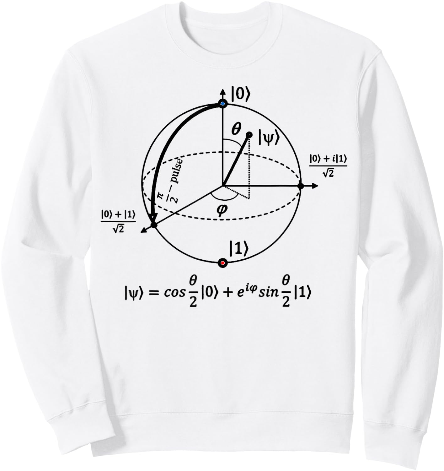 Bloch Sphere of Quantum Information, Physics and Science Sweatshirt - Sweatshirt | White