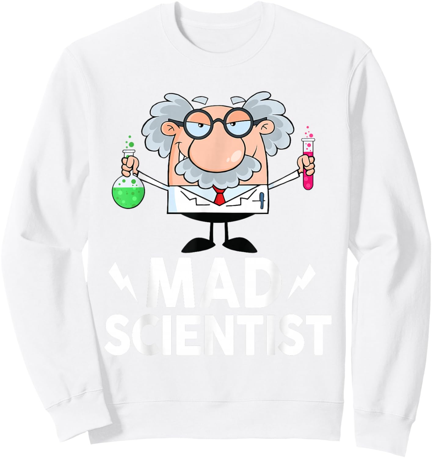 Mad Scientist Shirt Kids Toddler Child Adult Funny Science Sweatshirt - Sweatshirt | White