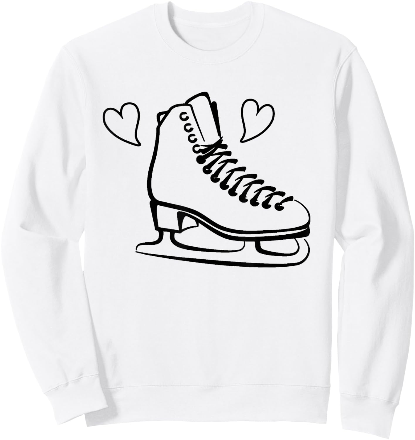 Ice Skating Figure Skates Sweatshirt - Sweatshirt | White