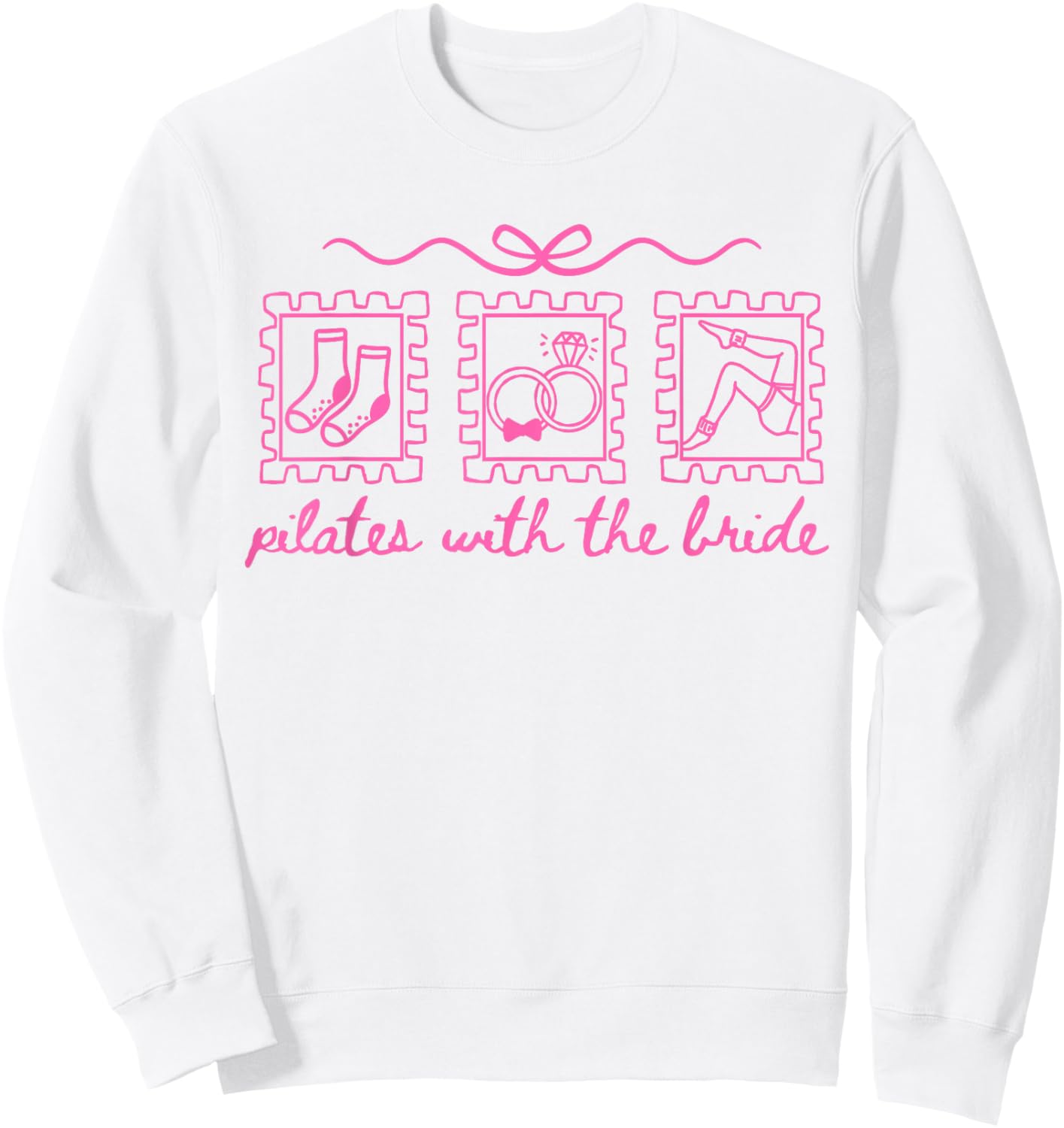 Cute Pilates Bridal Party Pilates with The Bride Sweatshirt - Sweatshirt | White