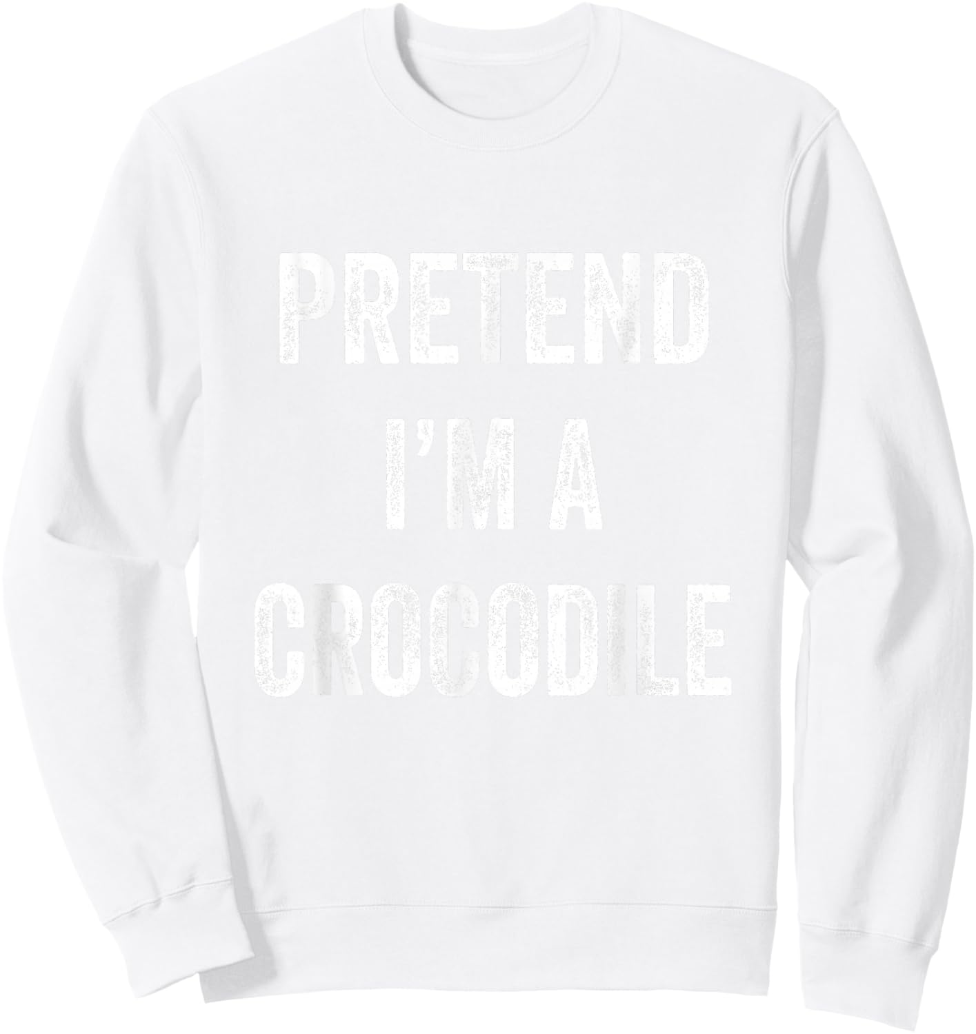 Lazy Halloween Pretend I'm Crocodile Funny Halloween Costume Sweatshirt - Sweatshirt | White