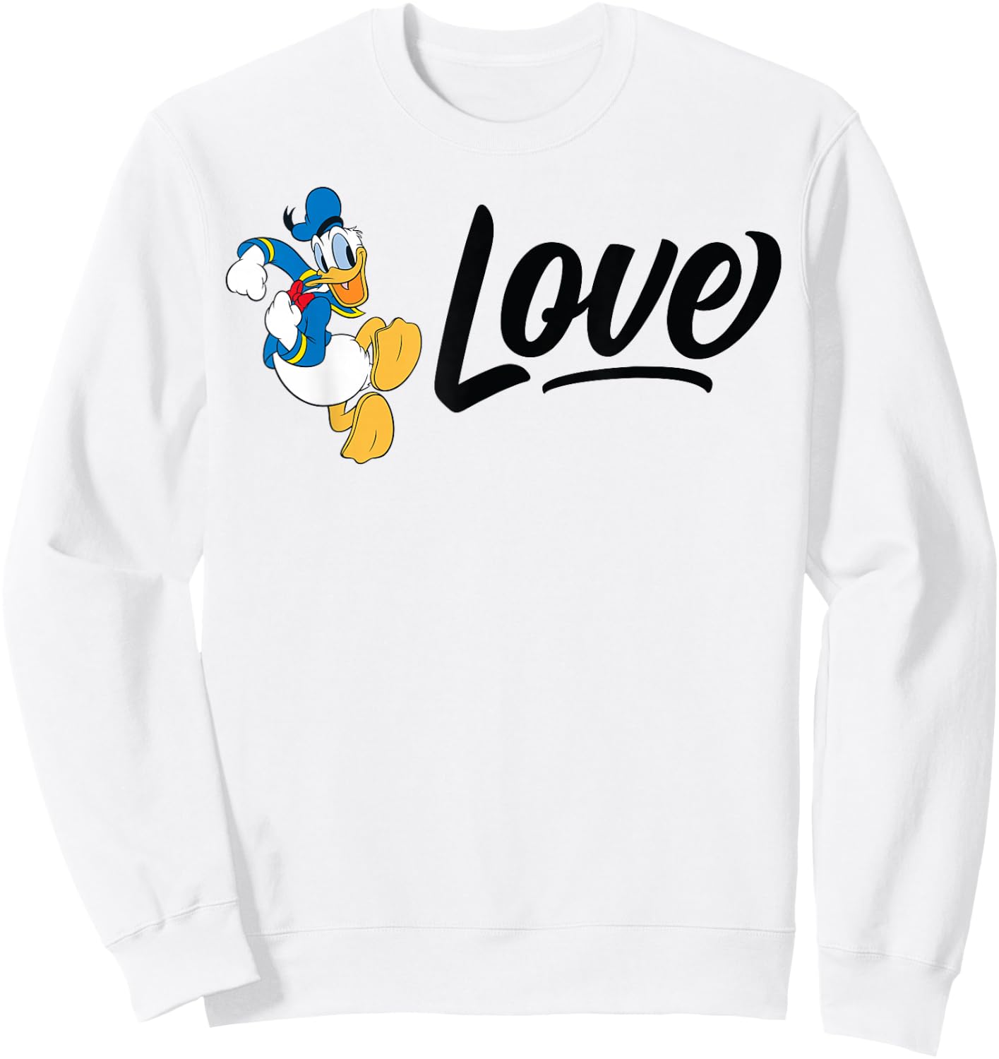 Donald Duck - Love Donald Duck Sweatshirt - Sweatshirt | White