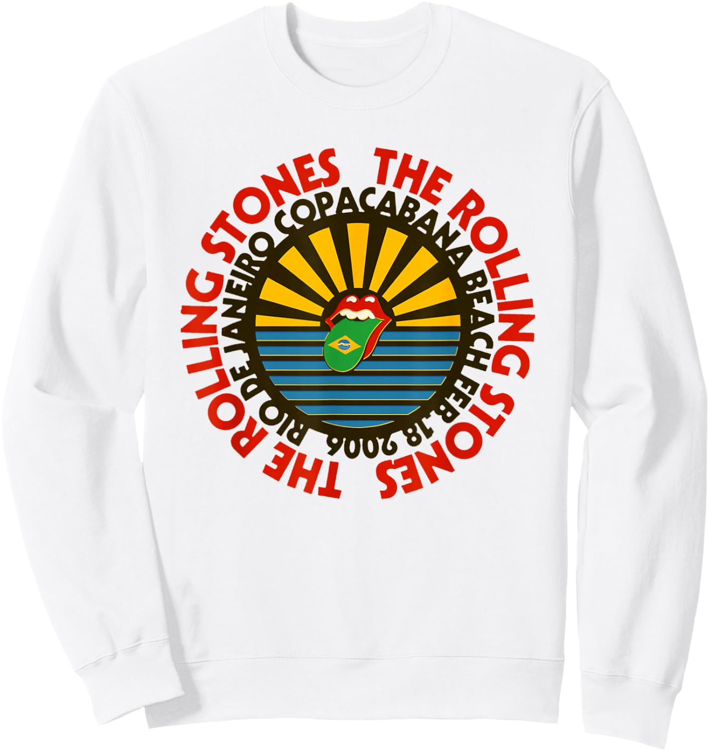 Official Rolling Stones Copacabana Beach Sweatshirt - Sweatshirt | White