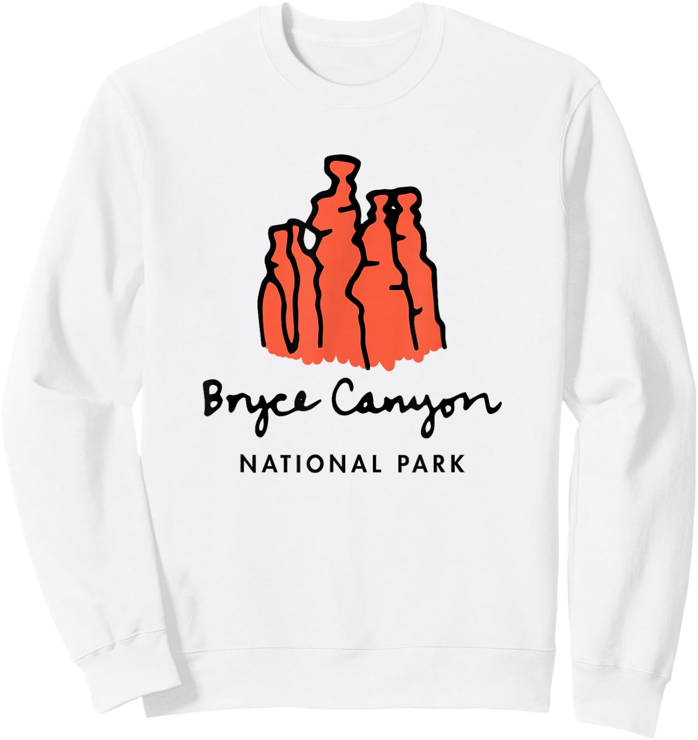Family Vacation Design - Retro Bryce Canyon National Park Sweatshirt - Sweatshirt | White