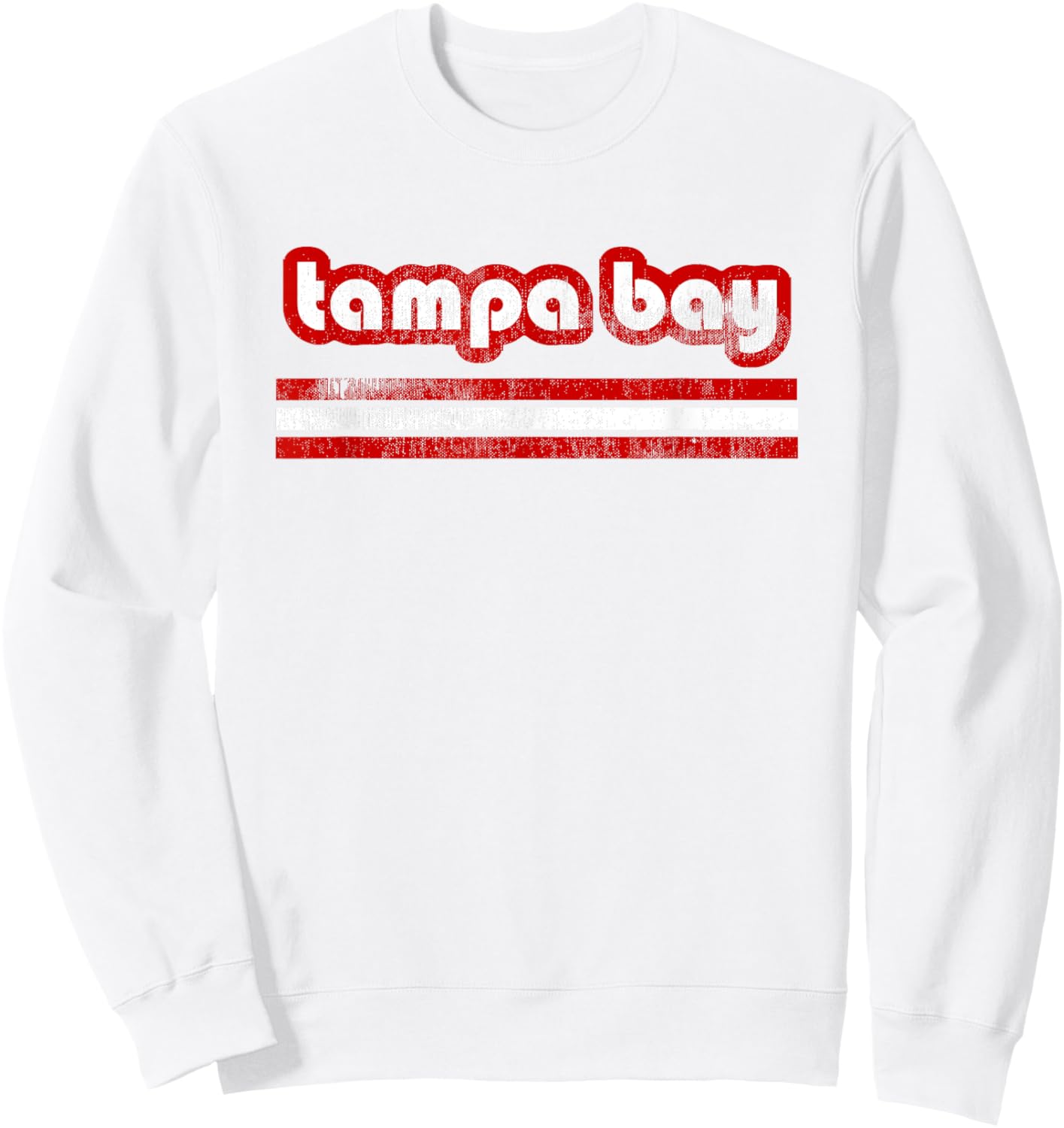 Tampa Bay Florida Retro Vintage Weathered Throwback Sweatshirt - Sweatshirt | White