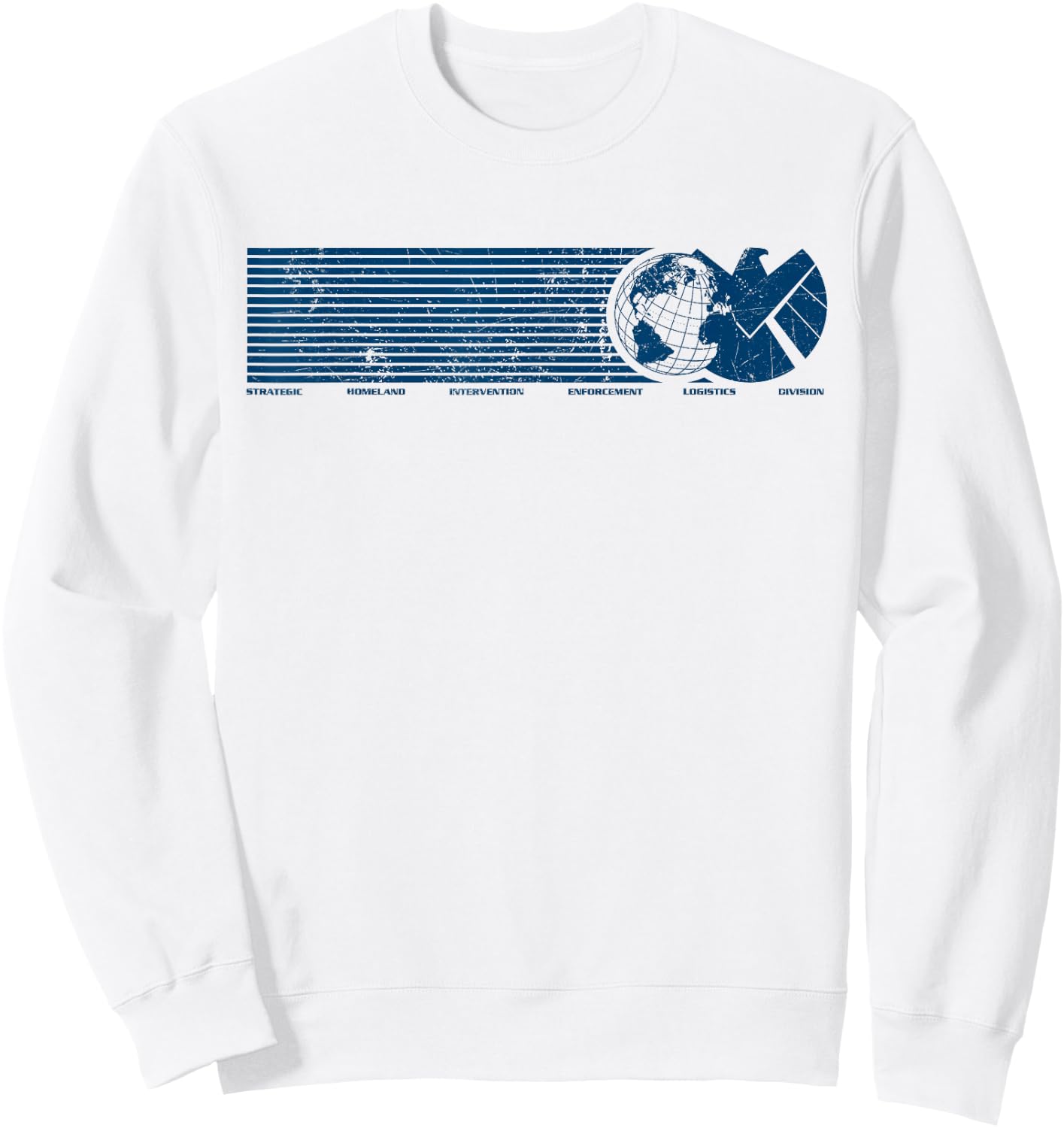 Marvel Agents of S.H.I.E.L.D. Eagle Globe Logo Sweatshirt - Sweatshirt | White