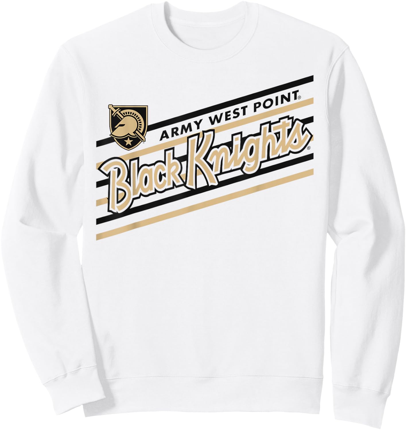 Army Black Knights Retro Performer White Officially Licensed Sweatshirt - Sweatshirt | White
