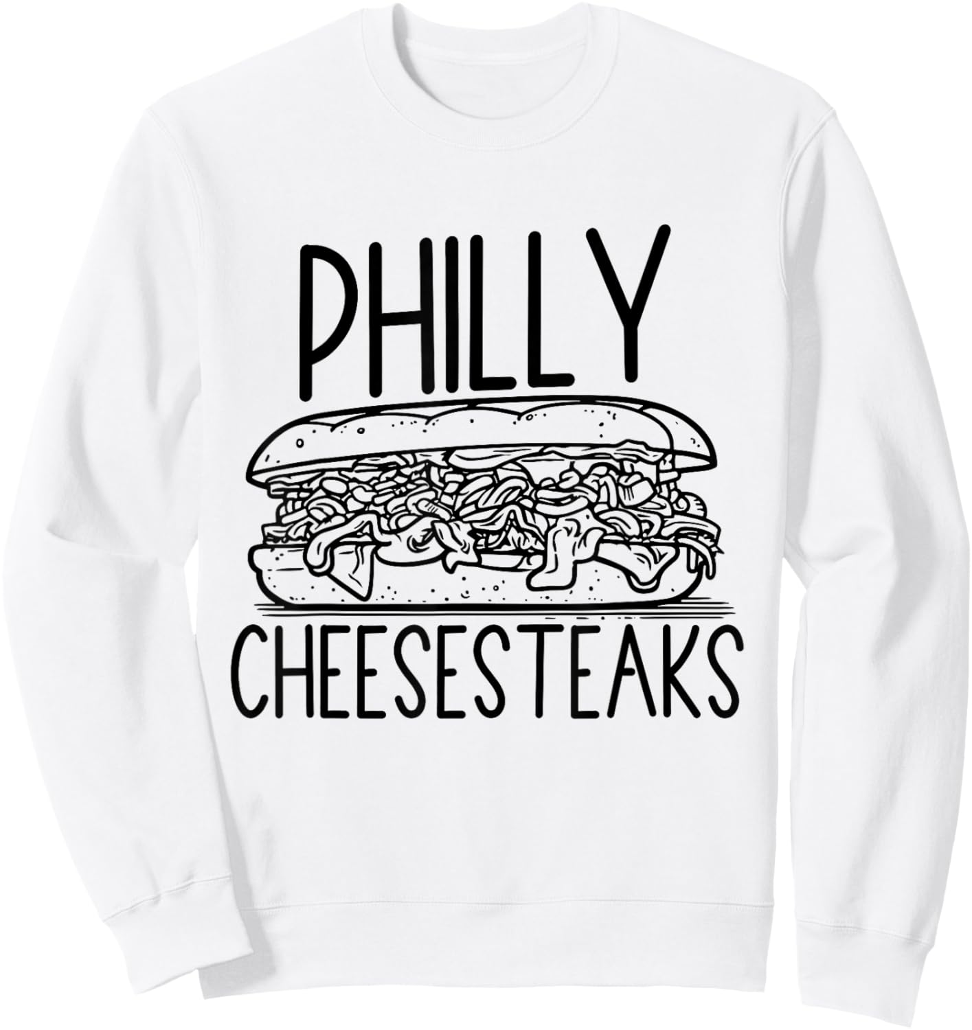 Vintage Cheesesteak Lover Gifts for Philadelphia Apparel Sweatshirt - Sweatshirt | White