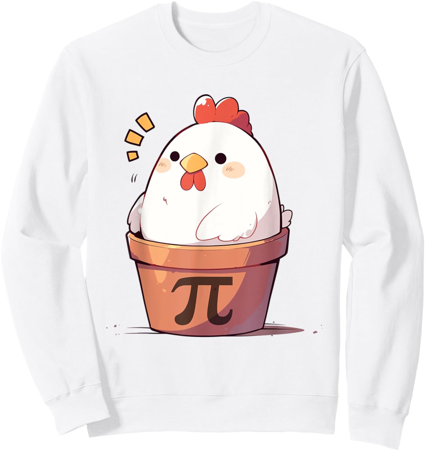Chicken Pot PI Day Men Women Kids Math Teacher Gifts Sweatshirt - Sweatshirt | White