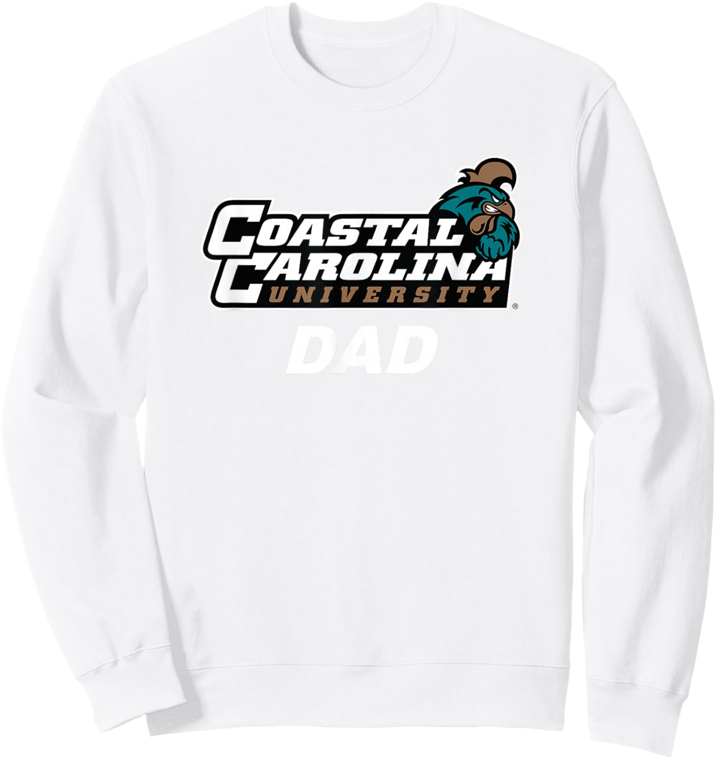 Coastal Carolina University CCU Dad Sweatshirt - Sweatshirt | White