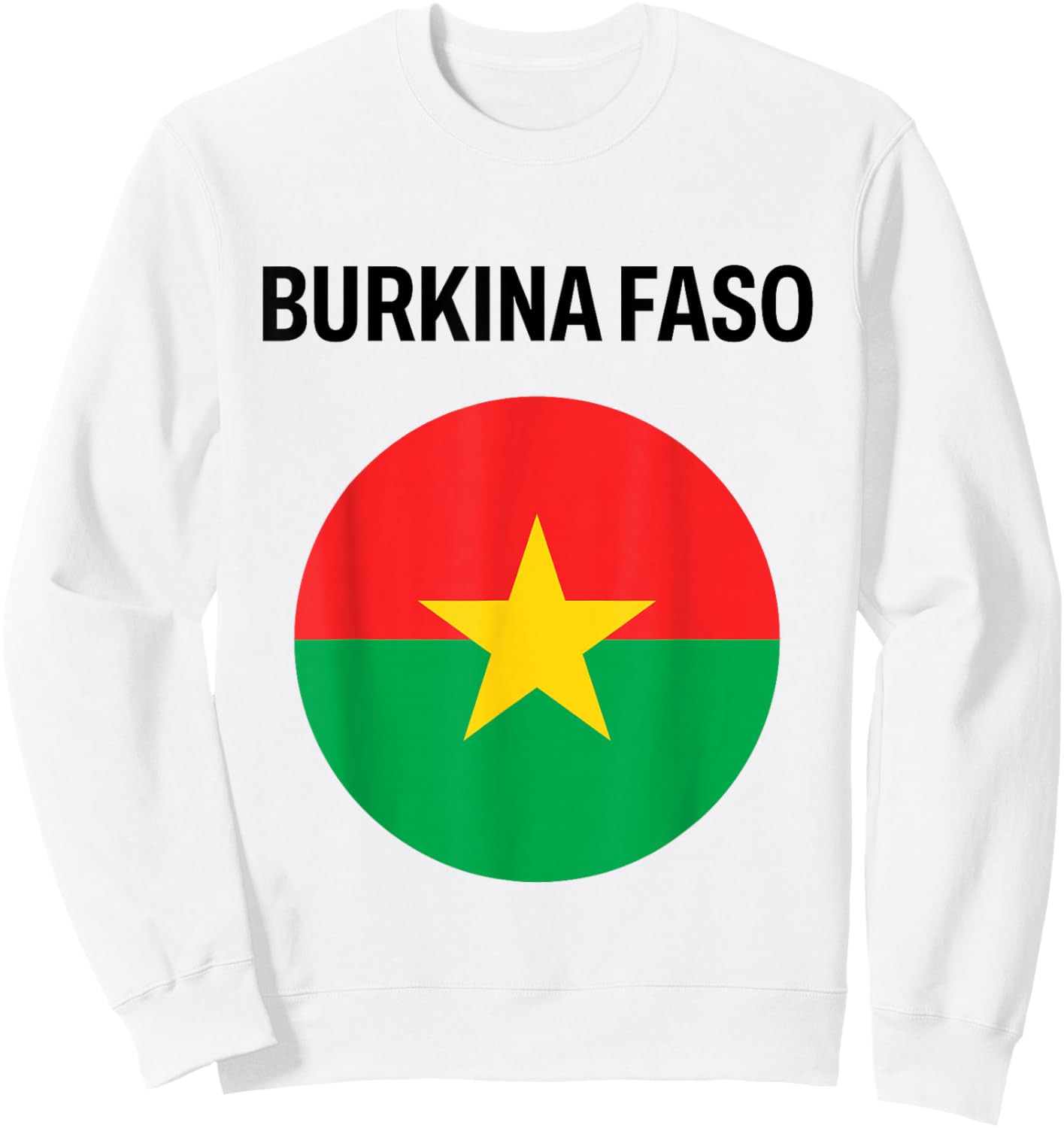 Burkina Faso Flag Modern Sweatshirt - Sweatshirt | White