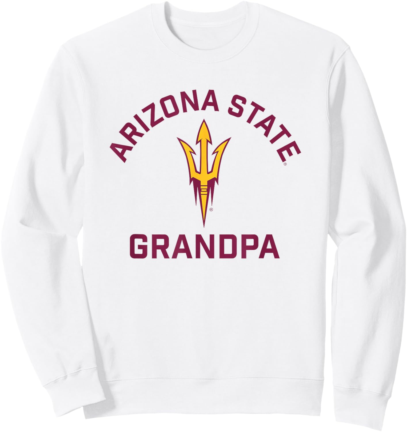 Arizona State University Sun Devils Arched Grandpa Sweatshirt - Sweatshirt | White