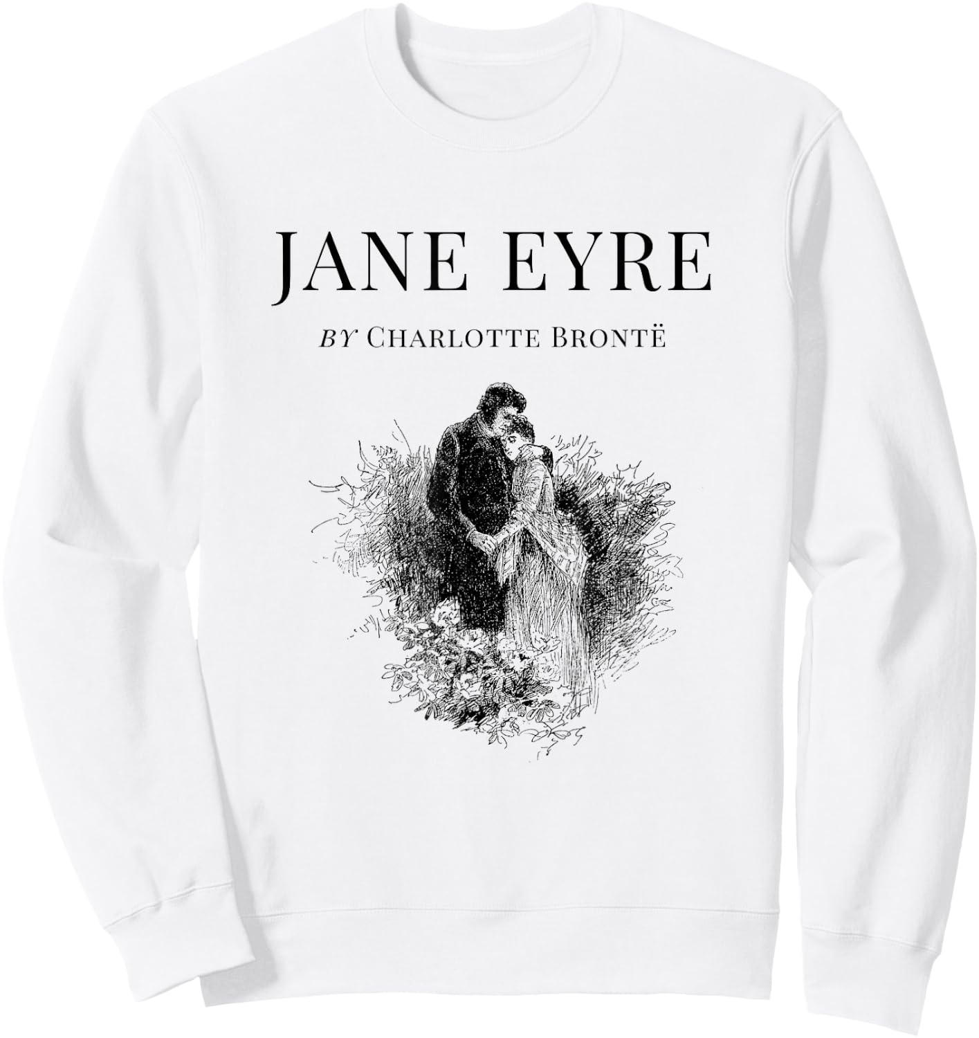 Jane Eyre Charlotte Bronte Cover Title Page Sweatshirt - Sweatshirt | White