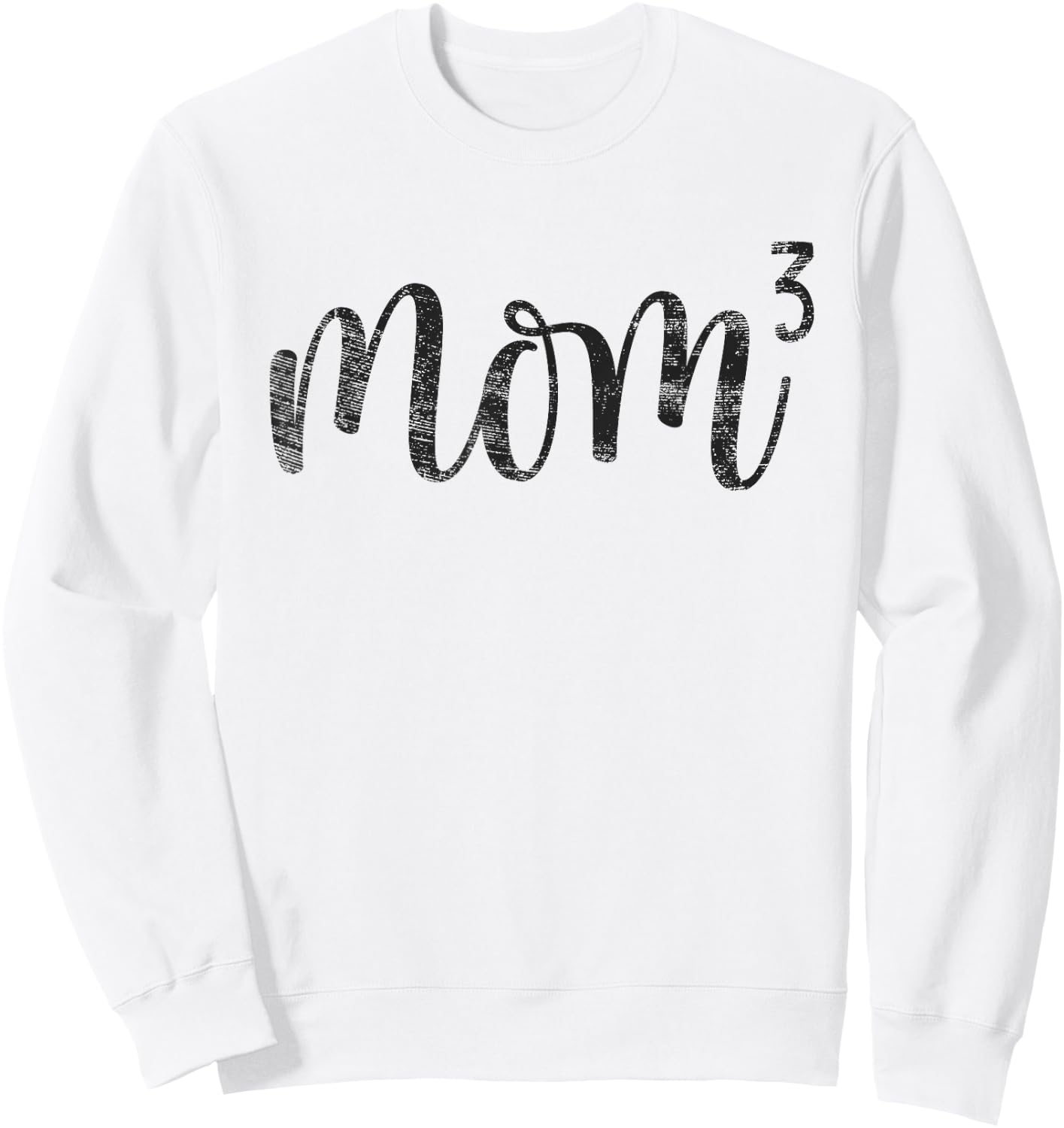 Mom3 Mom Cubed Mother of Three Mama of 3 Gifts Mothers Day Sweatshirt - Sweatshirt | White