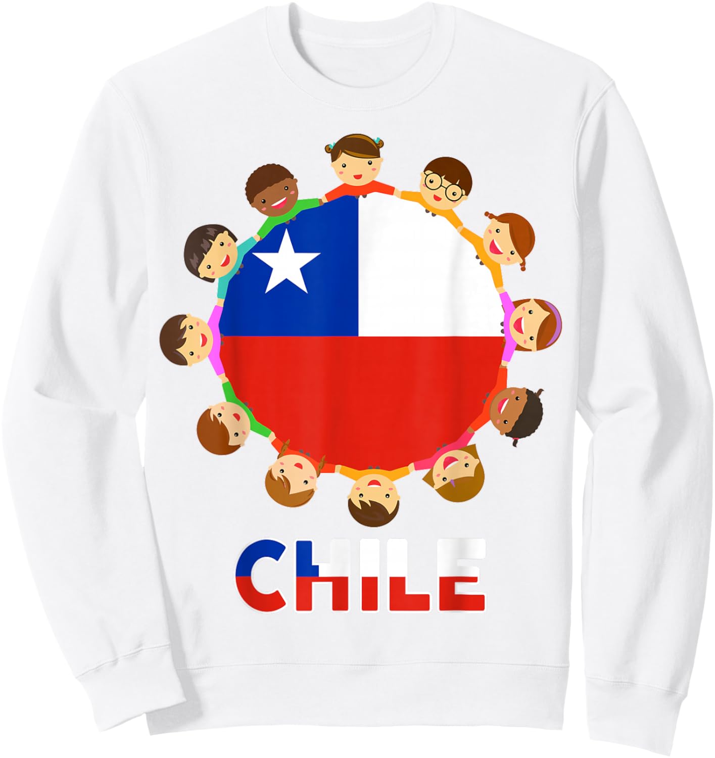Toddler Chile Flag Chilean Hispanic Heritage Women Kids Baby Sweatshirt - Sweatshirt | White
