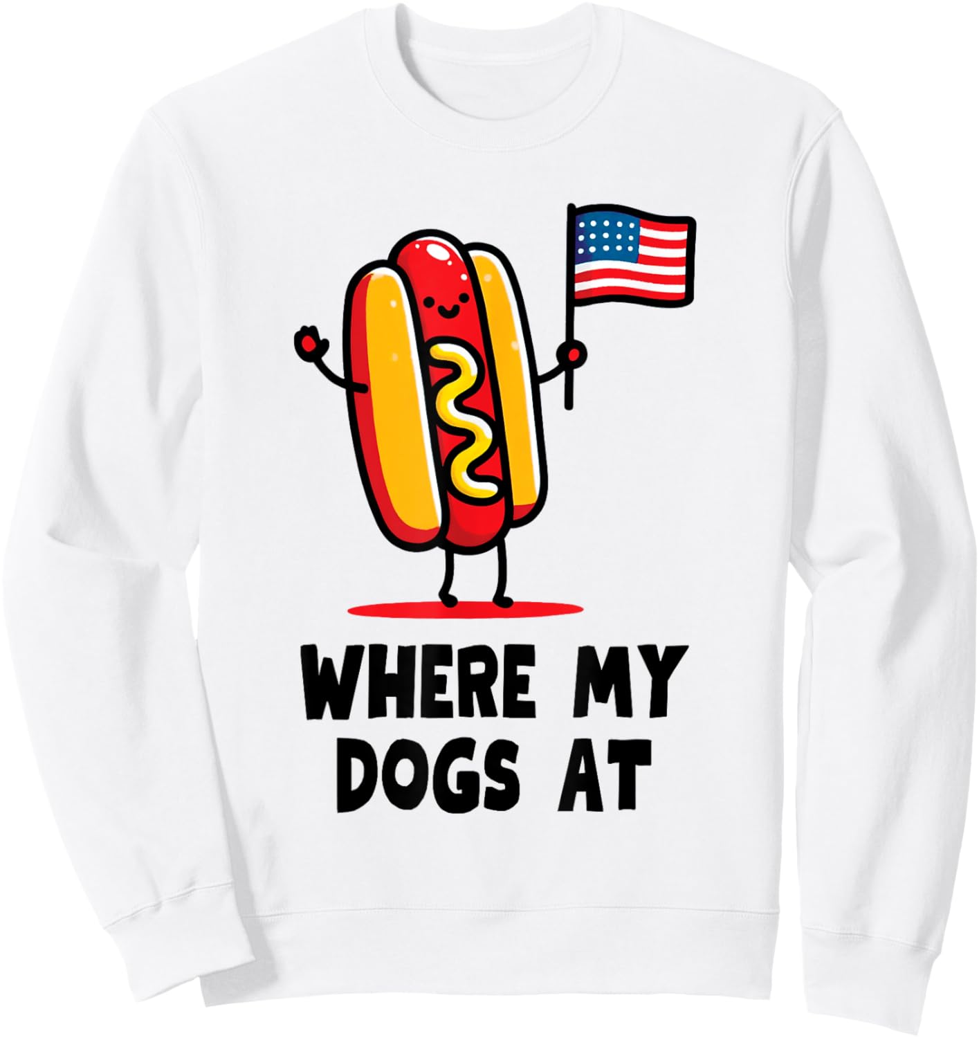 Where My Dogs At Sweatshirt - Sweatshirt | White