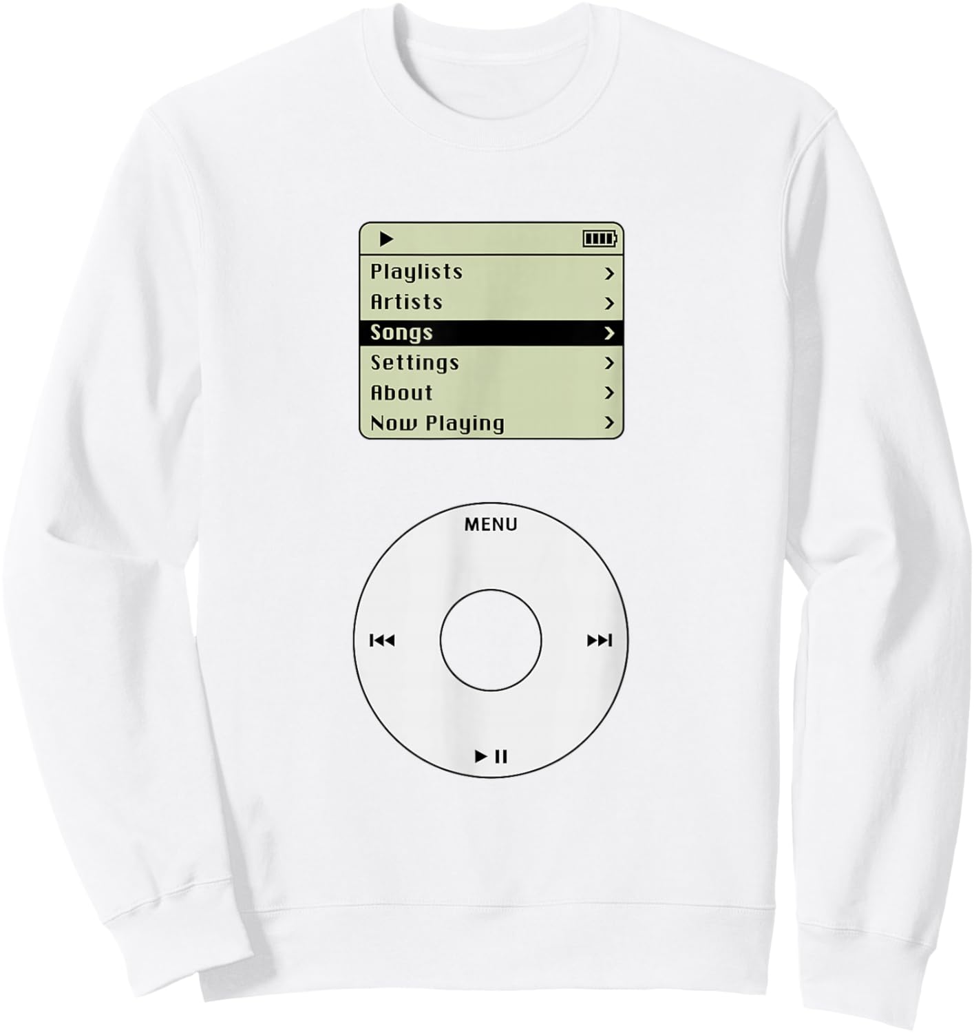Retro MP3 Player Pod Music Tech Costume Sweatshirt - Sweatshirt | White
