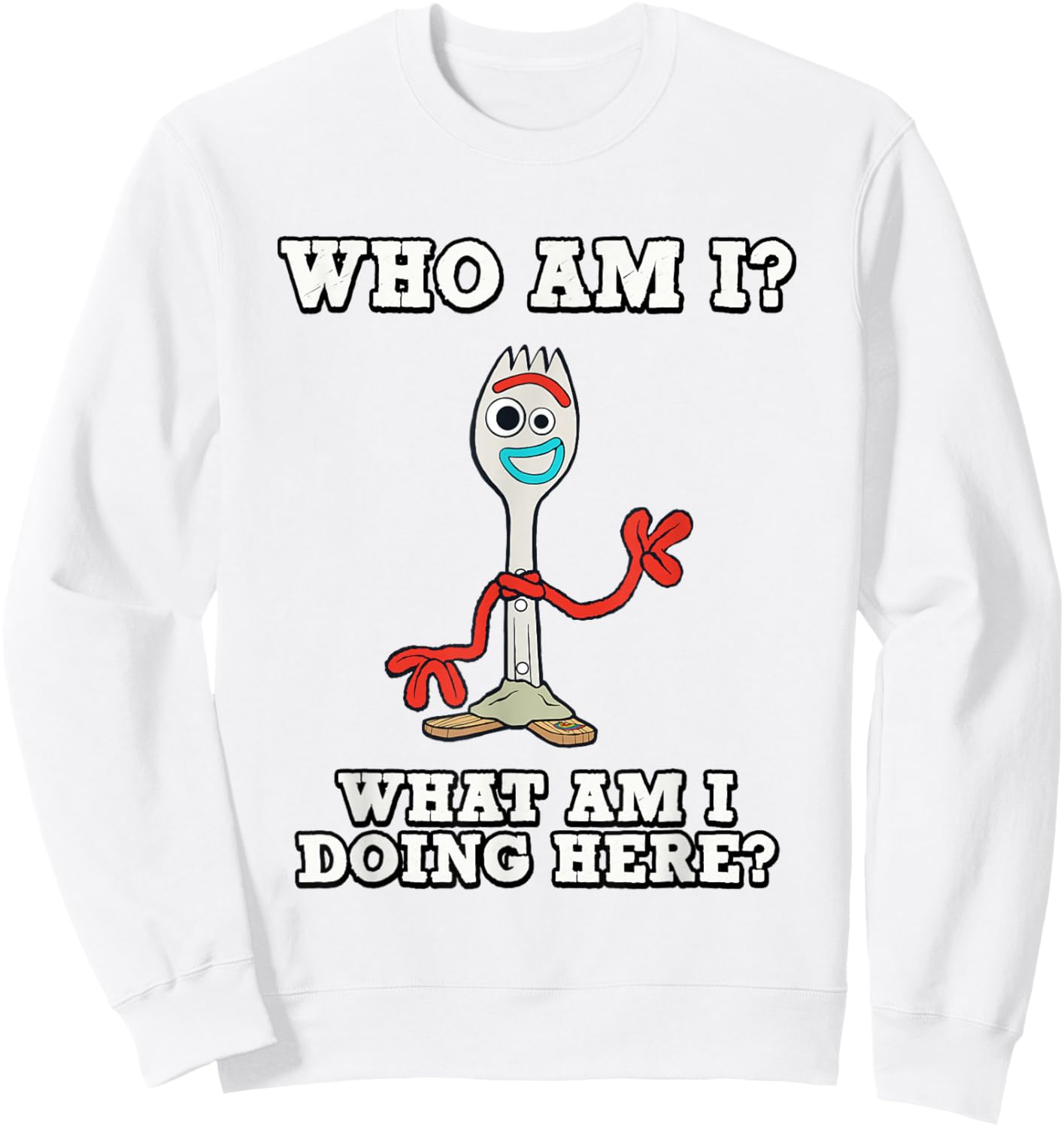 Disney Pixar Toy Story 4 Who Am I? Forky Portrait Sweatshirt - Sweatshirt | White