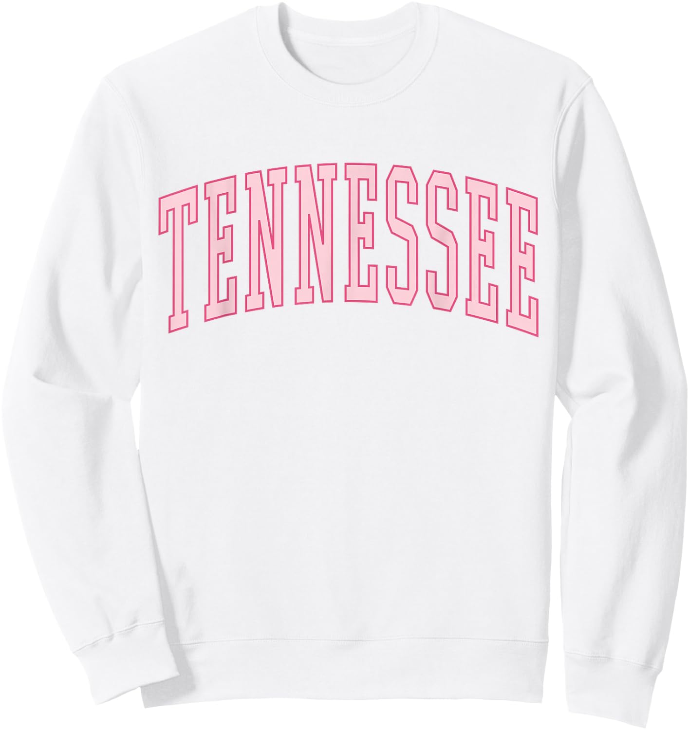 Preppy Varsity Pink Tennessee Sweatshirt - Sweatshirt | White