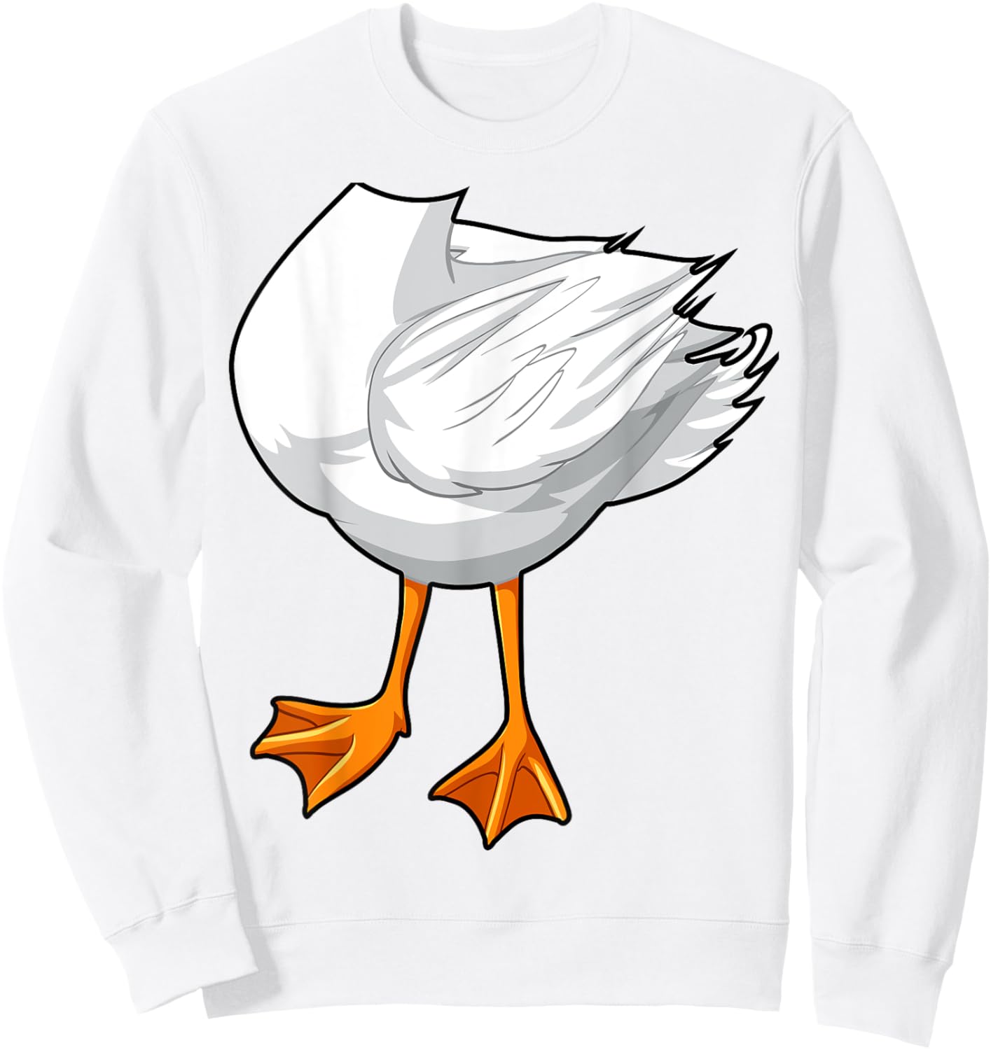 Duck Costume Halloween Duck Face Costume Funny Adults Kids Sweatshirt - Sweatshirt | White