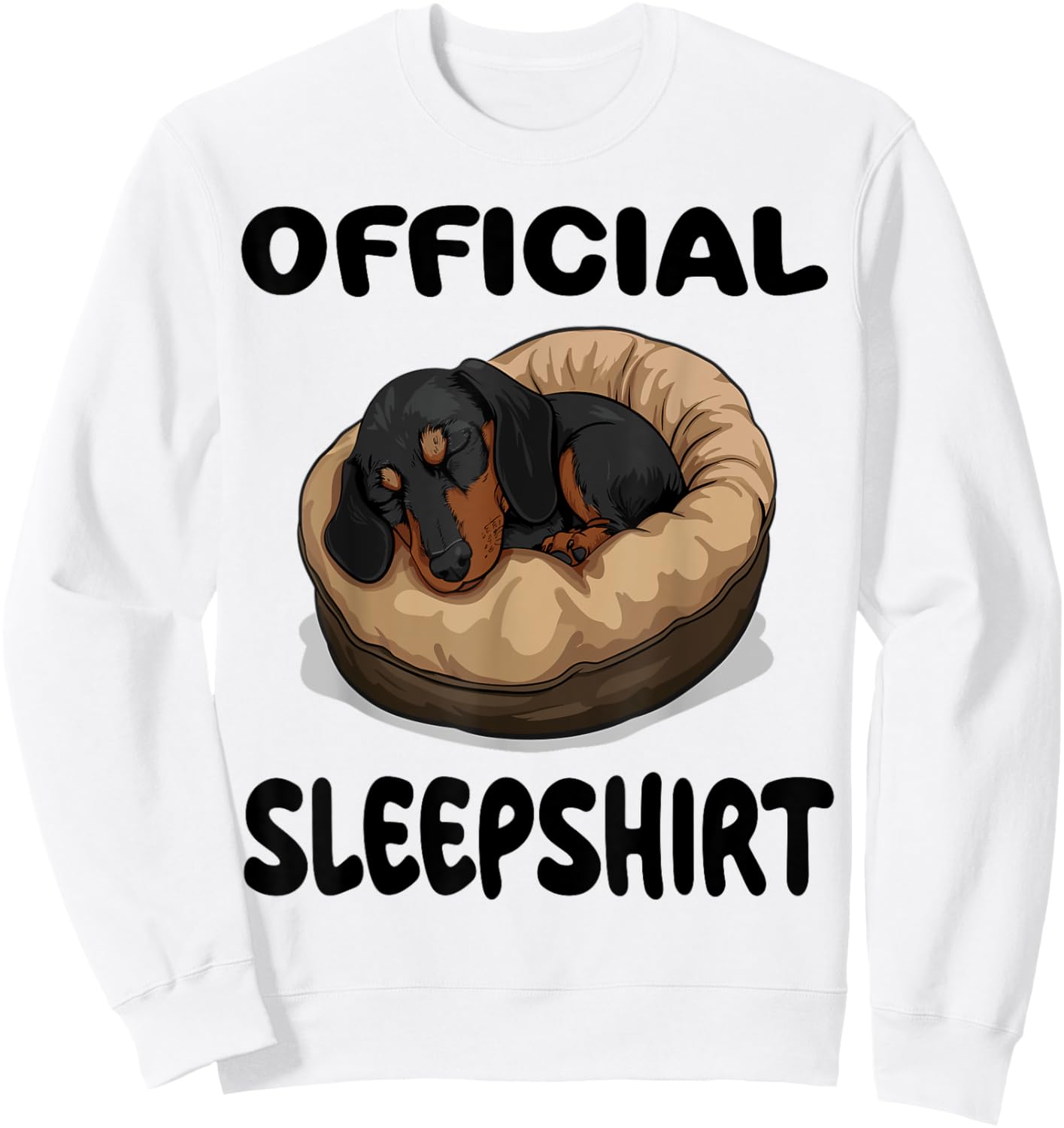 Dachshund Doxie Dog Official Sleepshirt Pajamas Nightgown Sweatshirt - Sweatshirt | White